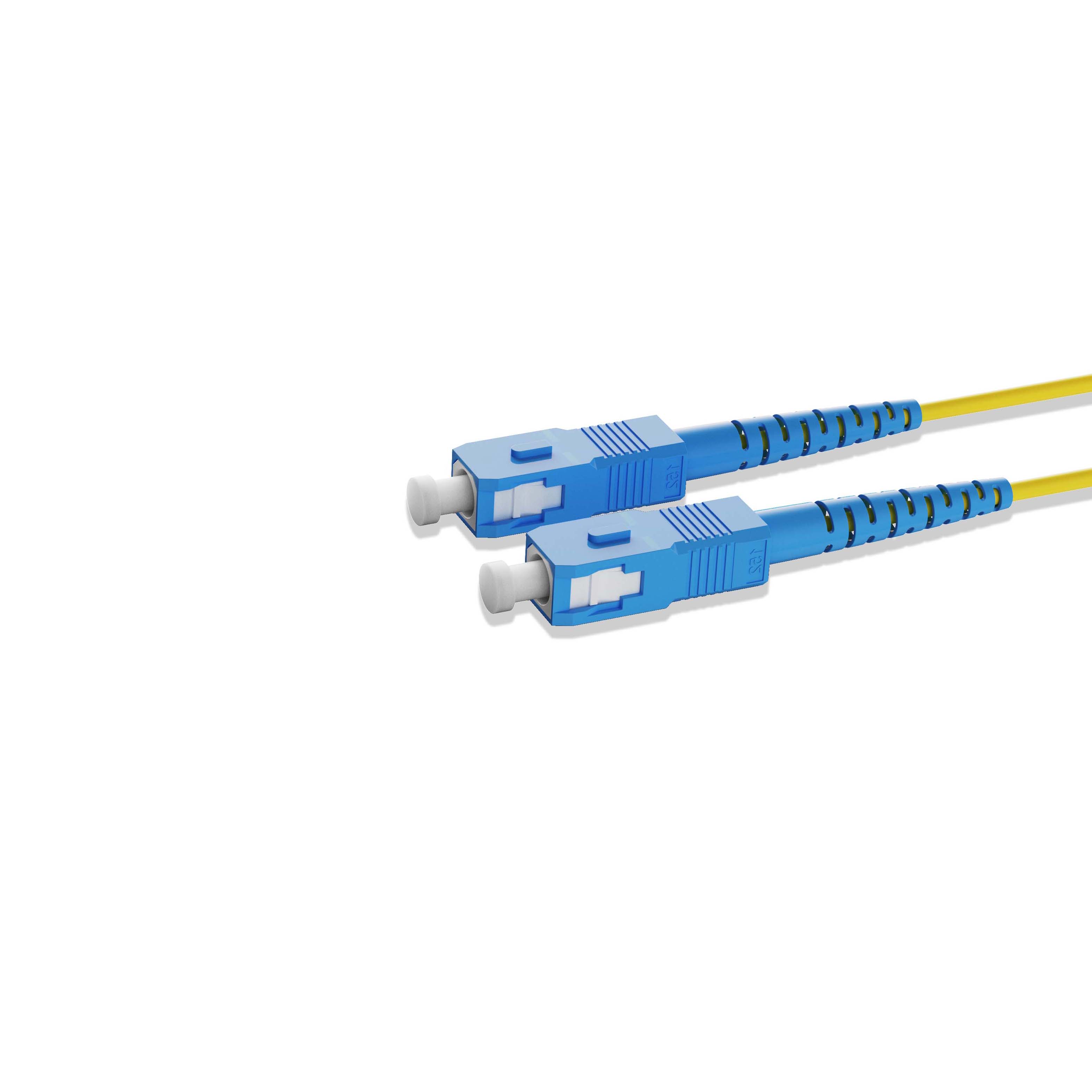 0.3m 0.98ft Fiber Patch Cable 1 Fiber SC UPC Simplex to SC UPC Simplex Singlemode OS2 Riser OFNR  2.0mm Yellow