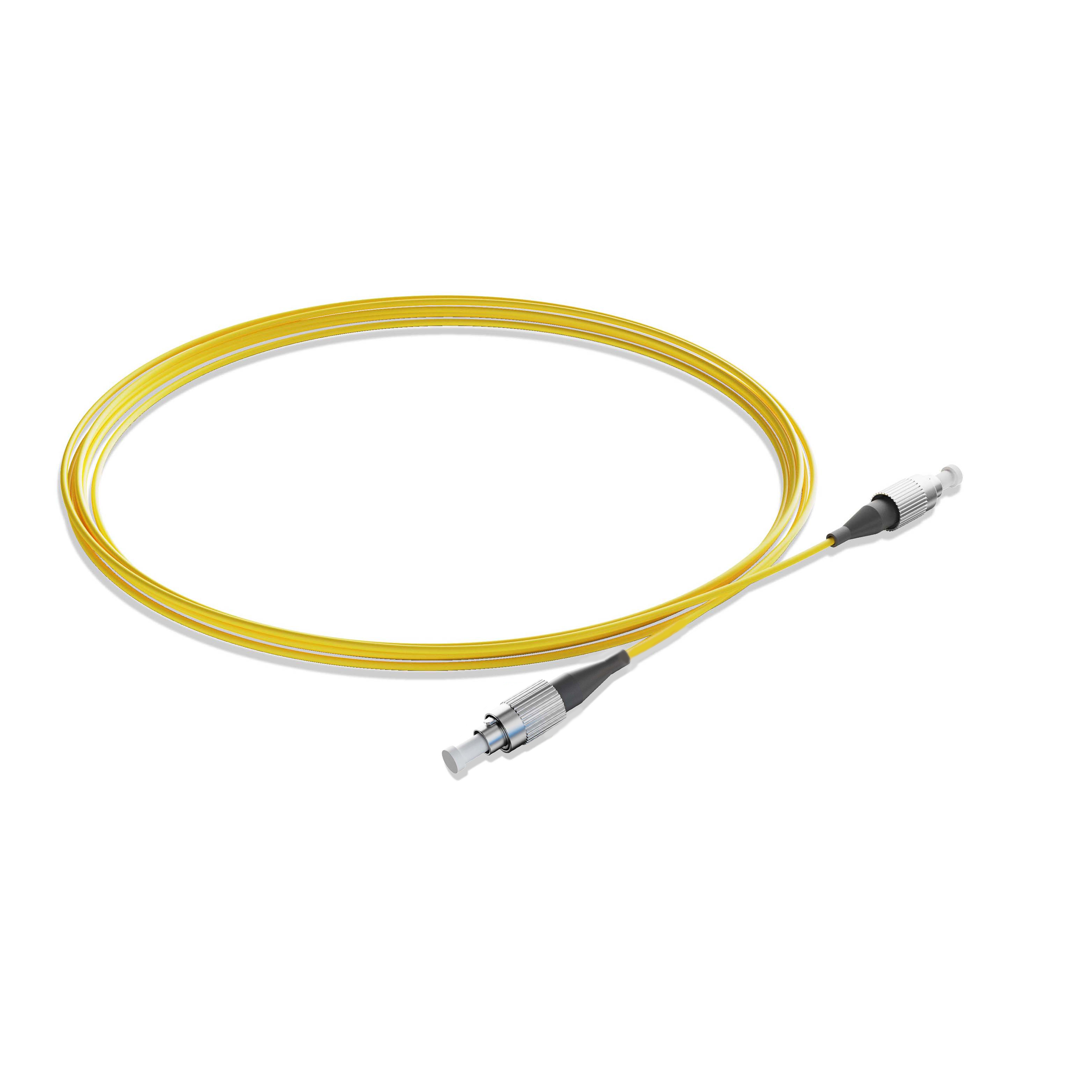 0.3m 0.98ft Fiber Patch Cable 1 Fiber FC UPC Simplex to FC UPC Simplex Singlemode OS2 Riser OFNR  2.0mm Yellow