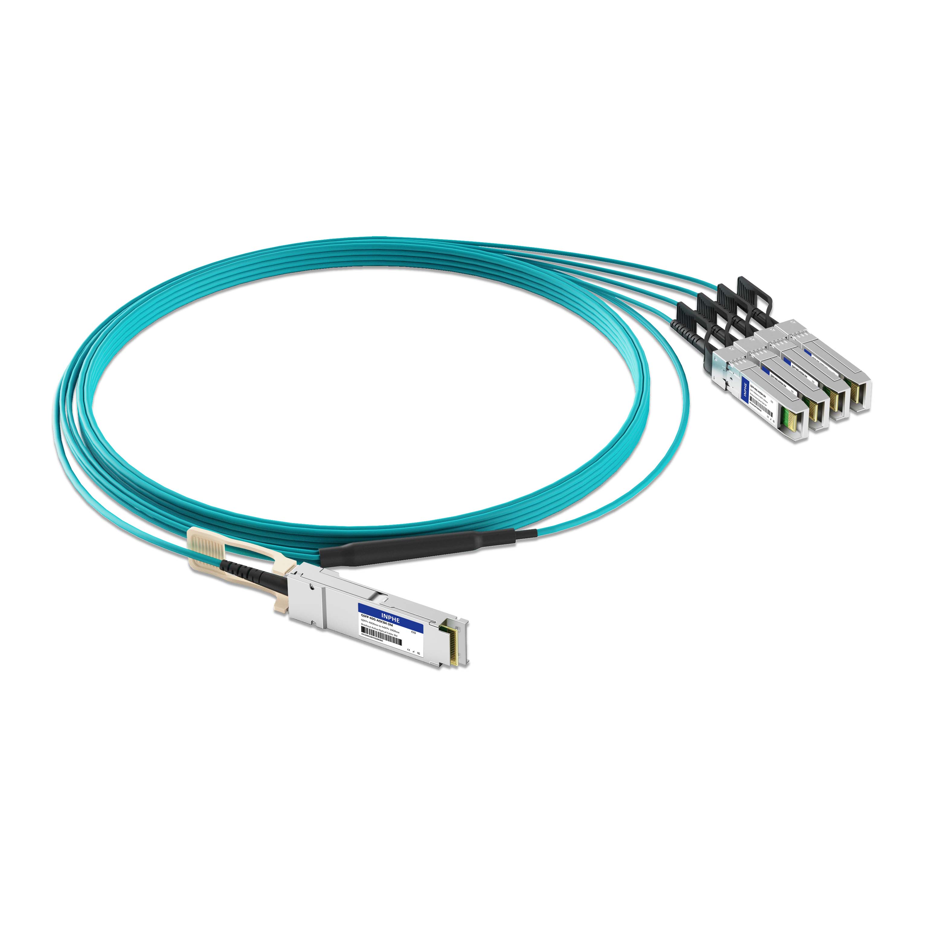 3m 10ft Cisco QSFP-4X10G-AOC3M Compatible QSFP+ 40GBASE to 4x SFP+ 10GBASE Active Optical Breakout Cable