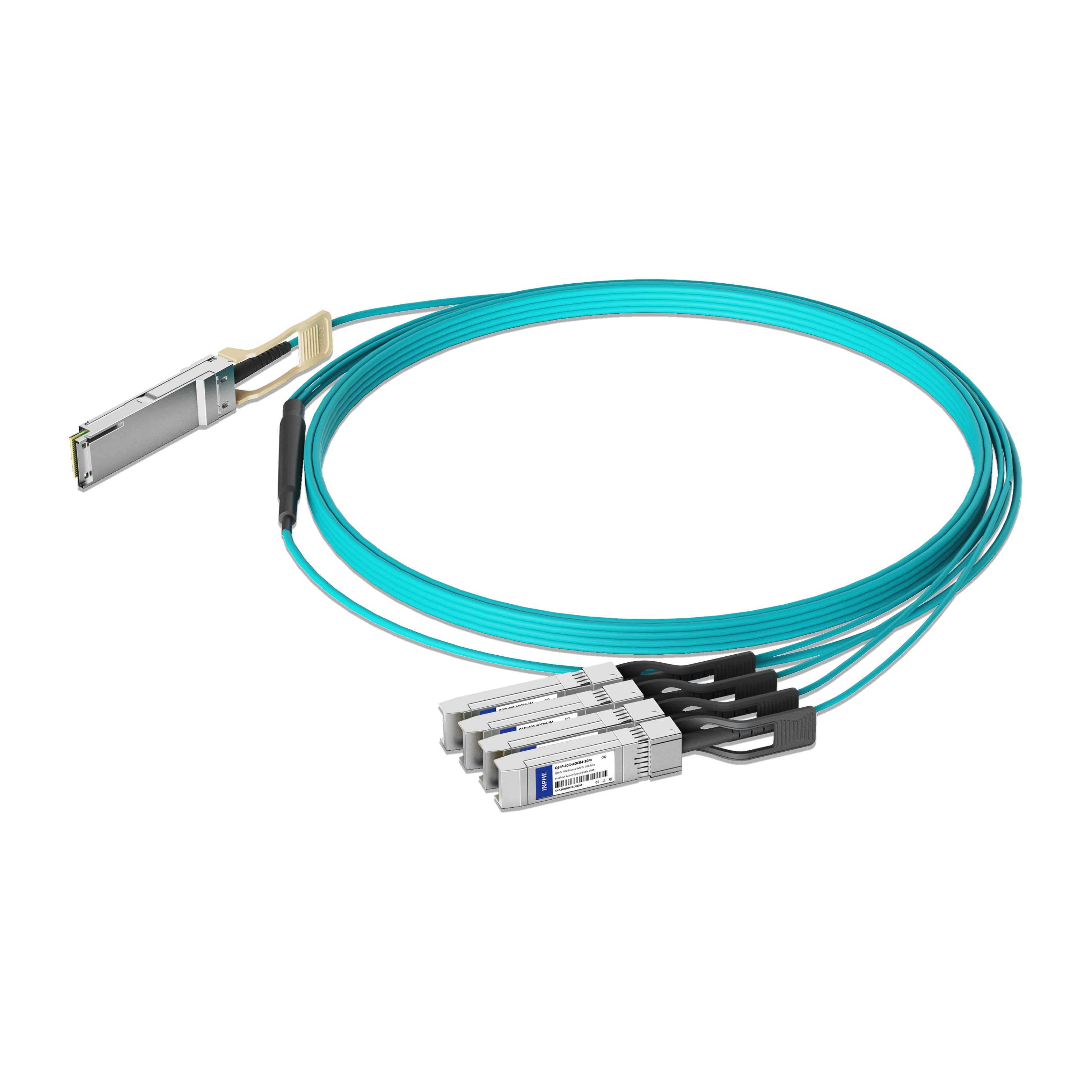 30m 98ft Cisco QSFP-4X10G-AOC30M Compatible QSFP+ 40GBASE to 4x SFP+ 10GBASE Active Optical Breakout Cable