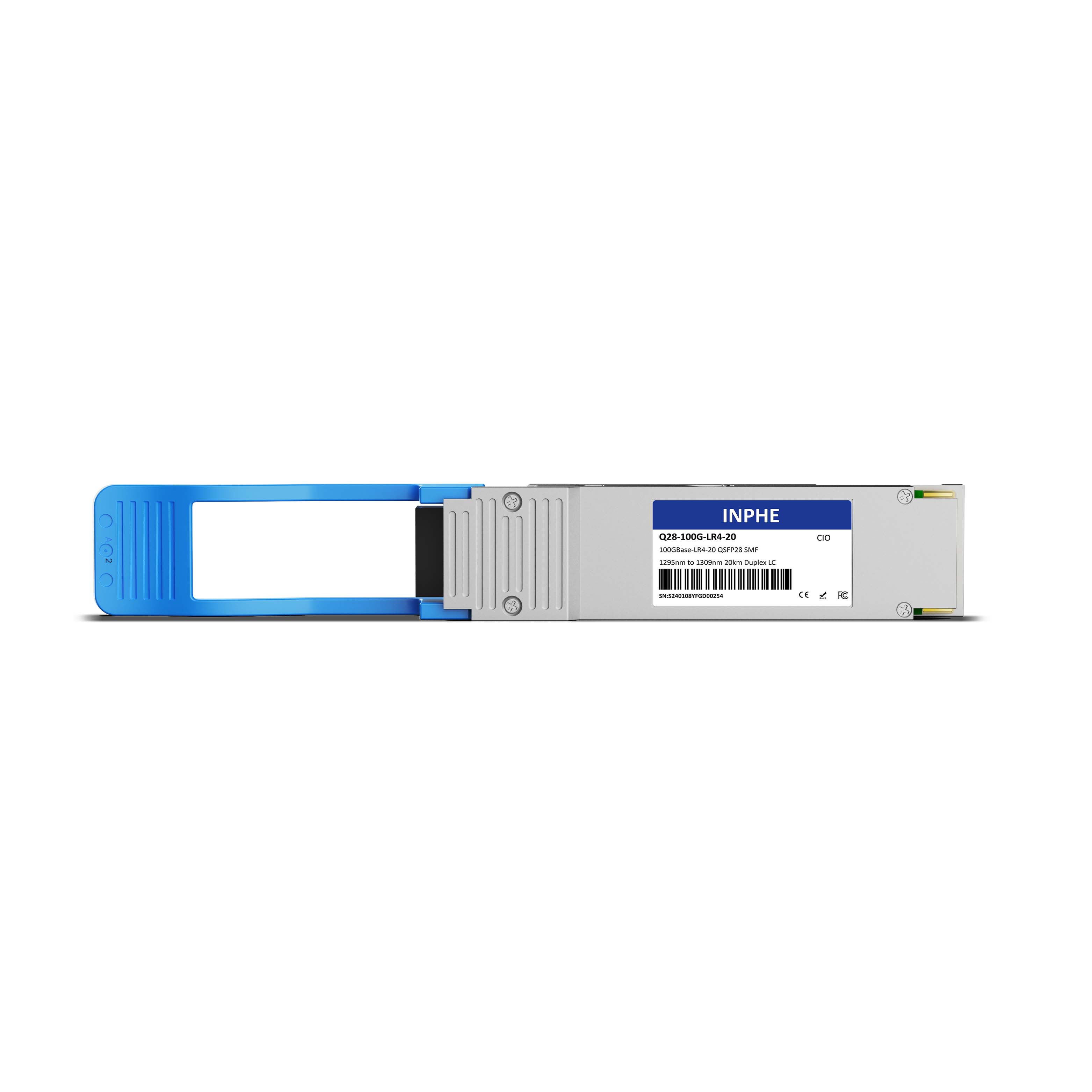 Cisco QSFP-100G-LR4-S Compatible QSFP28 100G LR4 1295/1300/1304/1309nm 20km SMF Duplex LC DDM/DOM Optics Transceiver