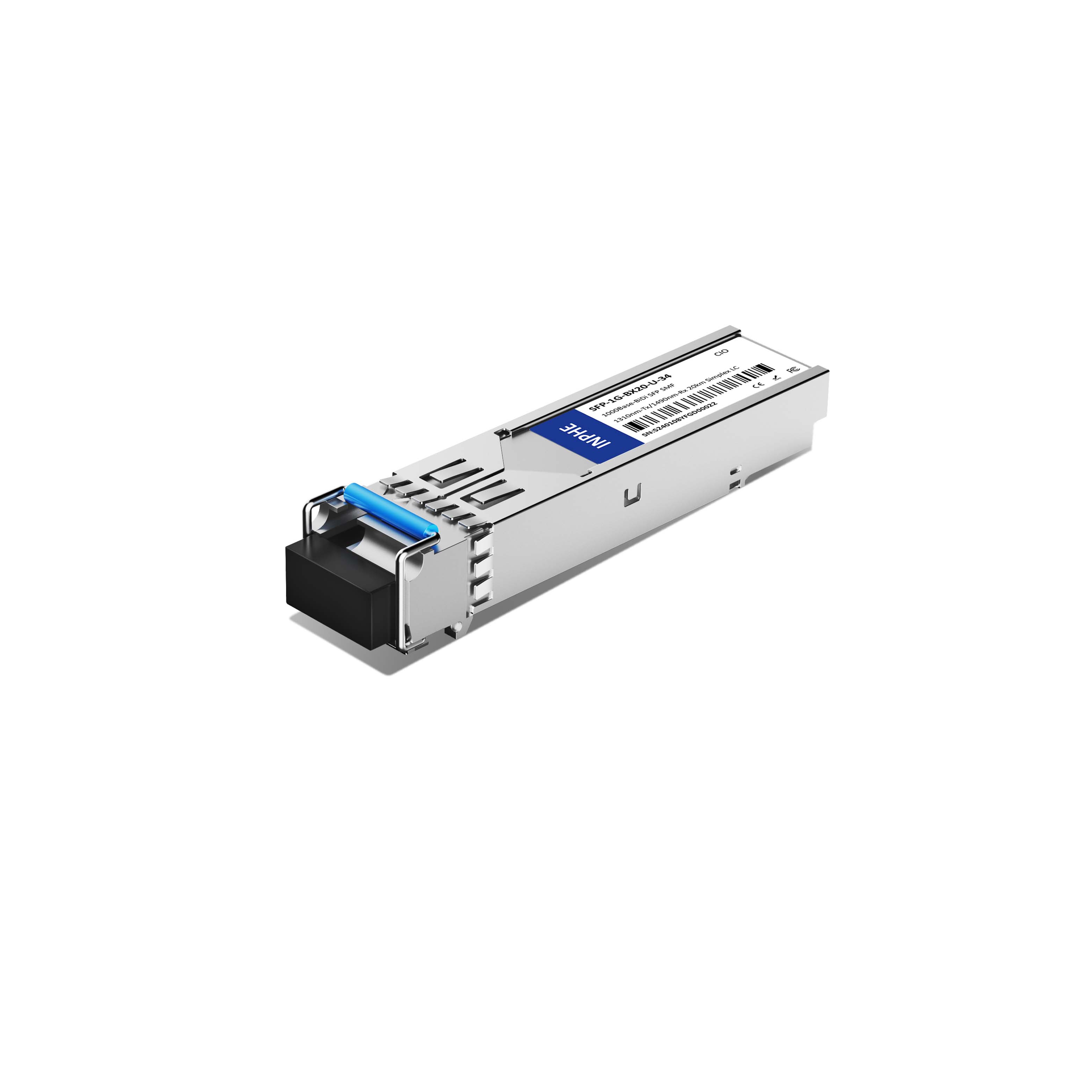 Nokia (ex. Alcatel-Lucent) 3HE00868AA Compatible SFP 1.25GBASE BiDi 1310nm-Tx/1490nm-Rx 20km SMF Simplex LC DDM/DOM Optics Transceiver