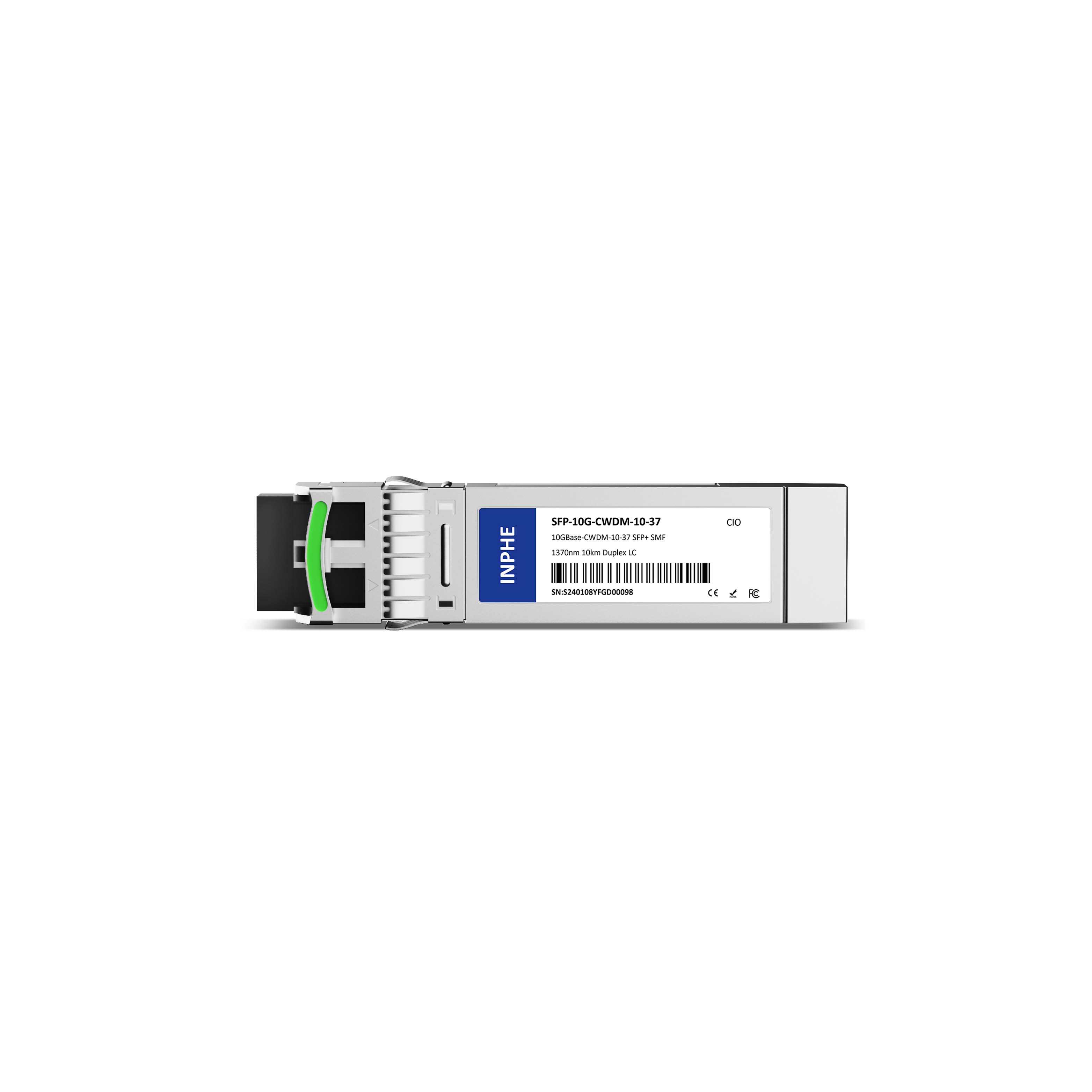 Cisco CWDM-SFP10G-1370-10 Compatible SFP+ 10G CWDM 1370 10km SMF Duplex LC DDM/DOM Optics Transceiver
