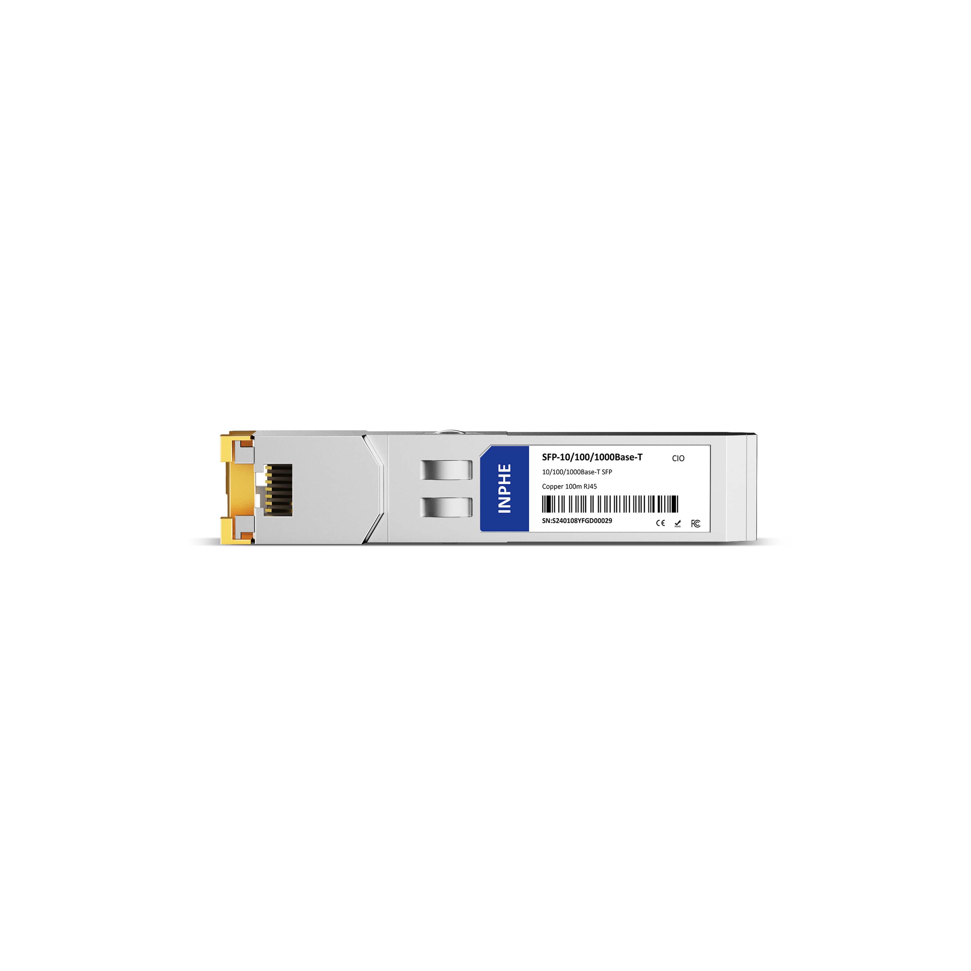 Nokia (ex. Alcatel-Lucent) 3HE00062AA Compatible SFP 10/100/1000BASE-T RJ45 100m Copper Transceiver