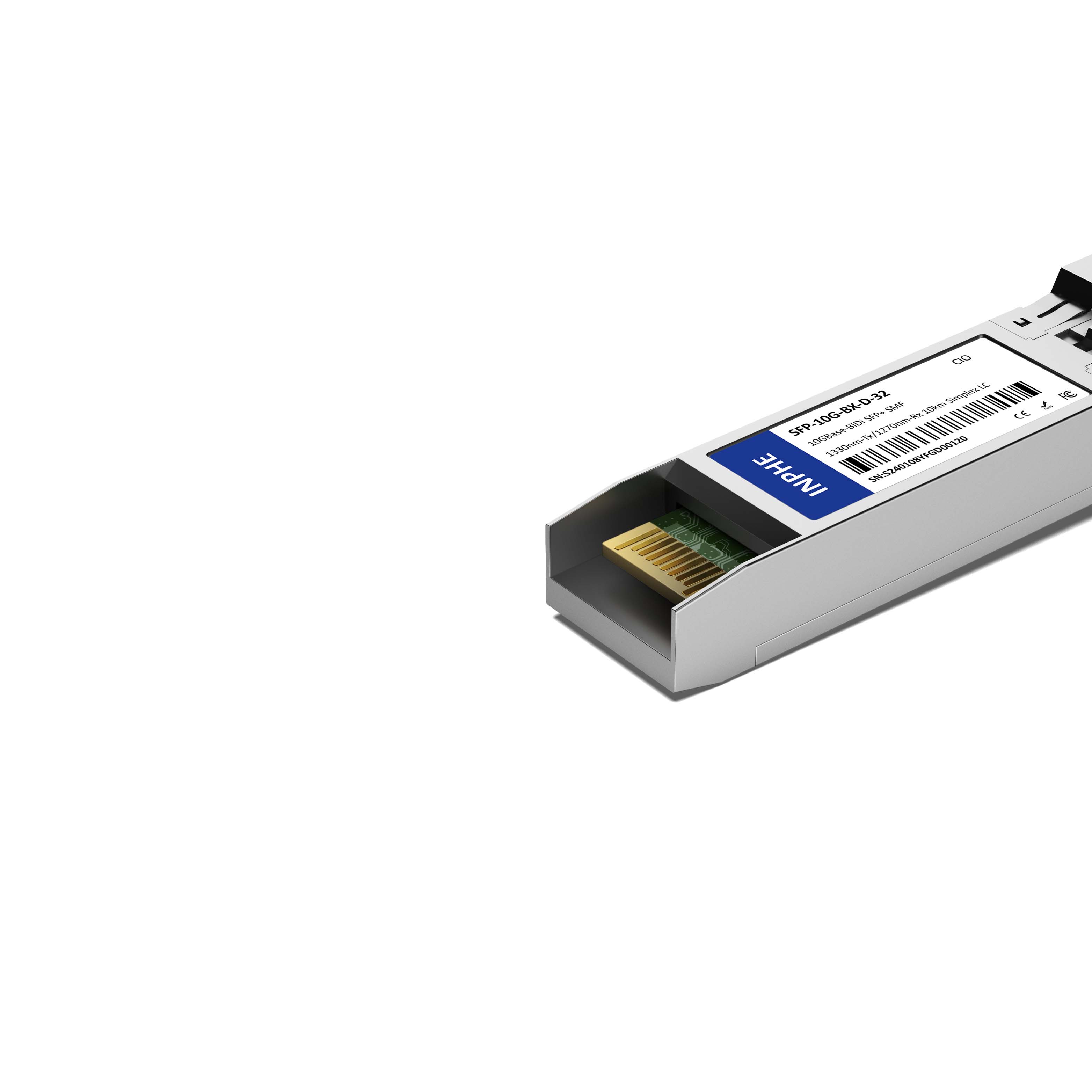 Juniper 740-066990 JNP-SFP-10G-BX10D Compatible SFP+ 10G BiDi 1330nm-Tx/1270nm-Rx 10km SMF Simplex LC DDM/DOM Optics Transceiver