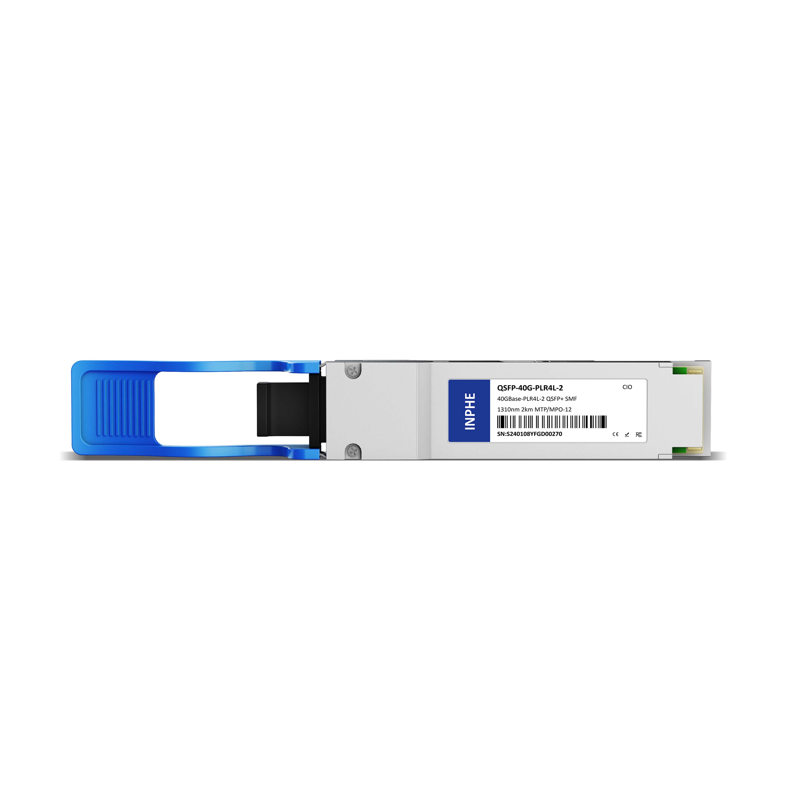 Cisco QSFP-4X10G-LR-S Compatible QSFP+ 40G PLR4L 1310nm 2km SMF MPO/MTP-12 DDM/DOM Optics Transceiver, Support 4x10G LR