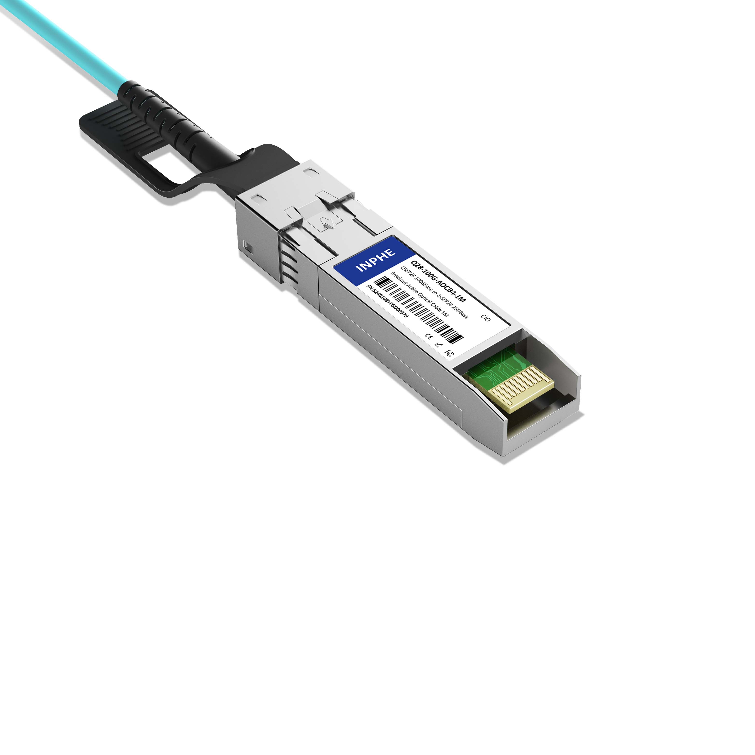 1m 3ft Cisco QSFP-4x25G-AOC1M Compatible QSFP28 100GBASE to 4x SFP28 25GBASE Active Optical Breakout Cable