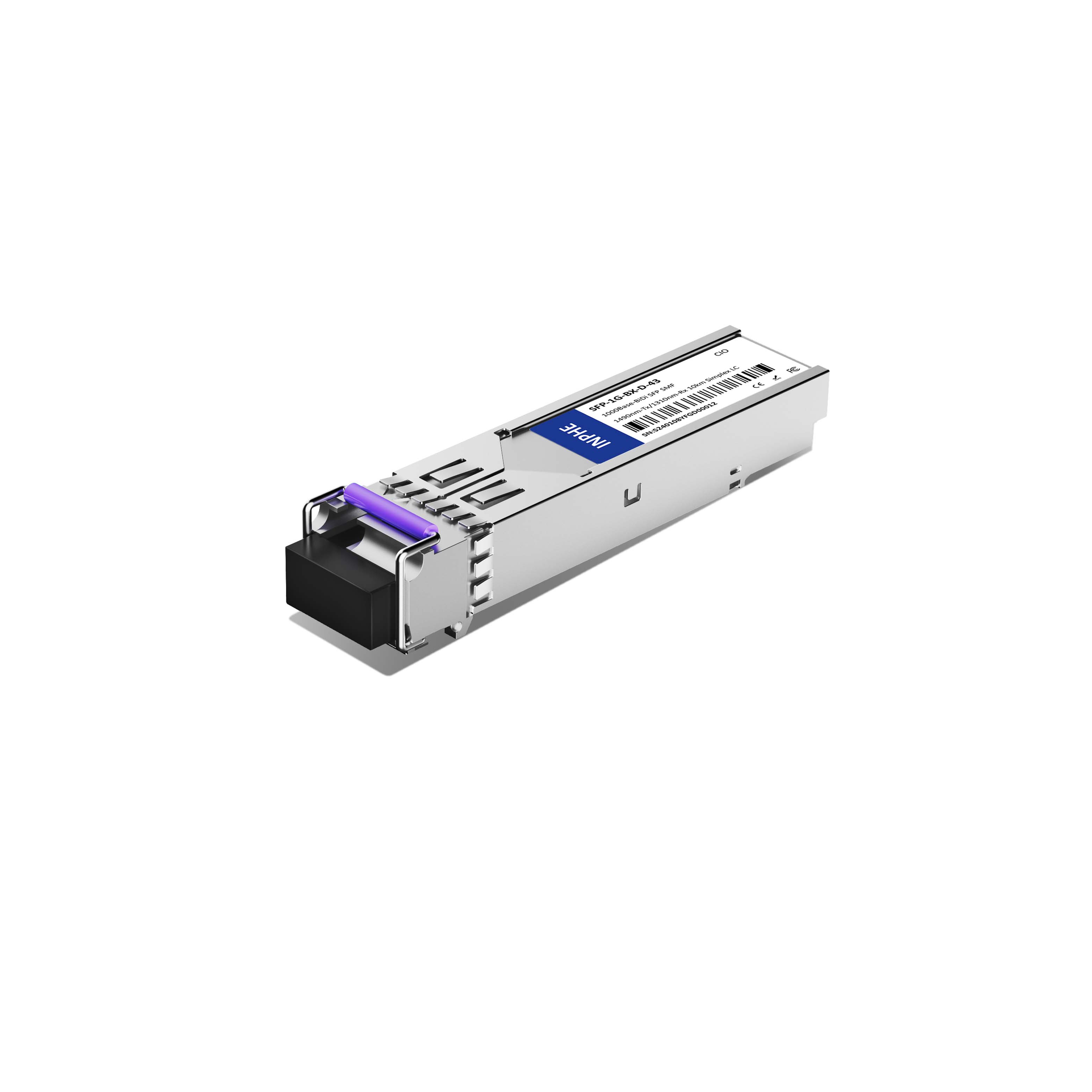 Waystream (ex. Packetfront) SFP-1000BASE-BX-D Compatible SFP 1.25GBASE BiDi 1490nm-Tx/1310nm-Rx 10km SMF Simplex LC DDM/DOM Optics Transceiver