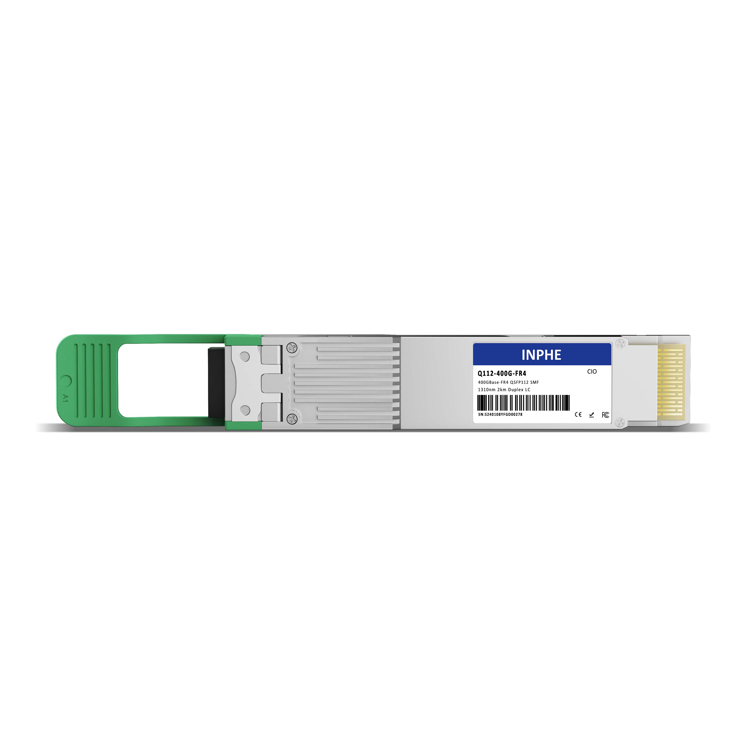 Cisco Compatible QSFP112 400GBASE FR4 1271/1291/1311/1331nm 2km SMF Duplex LC With Dual CDR DDM/DOM Optics Transceiver