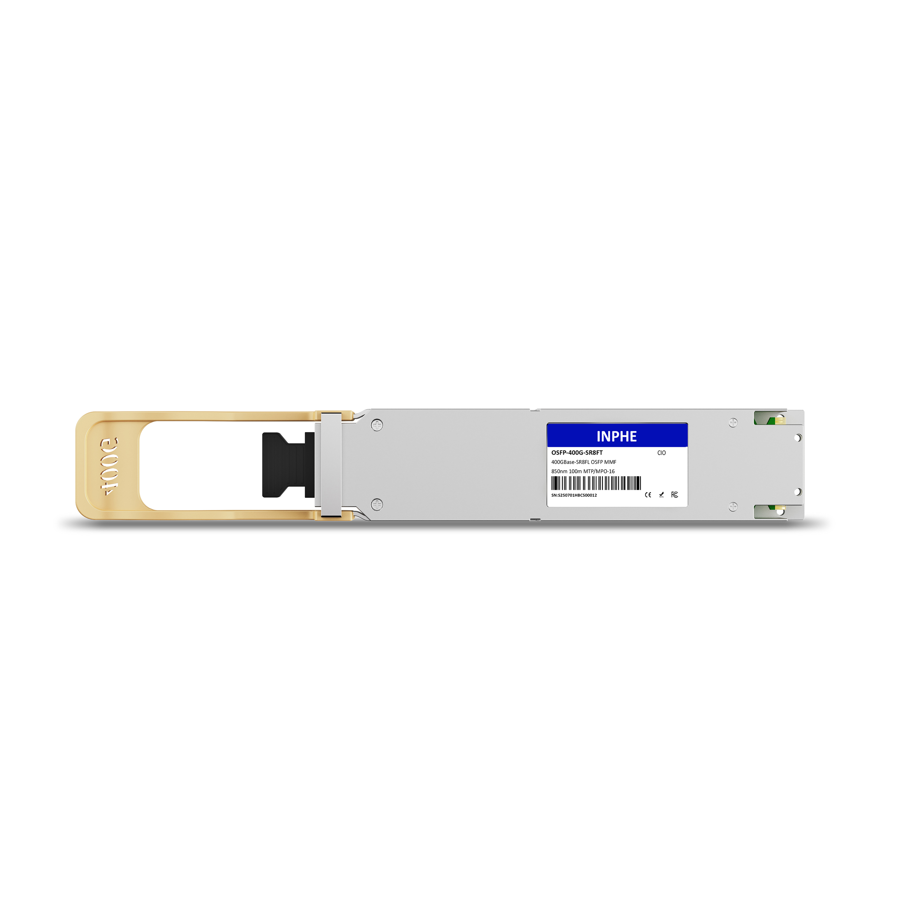 Cisco Compatible OSFP 400GBASE SR8 850nm 100m MMF MPO/MTP-16 With Dual CDR DDM/DOM Optics Transceiver, Flat Top