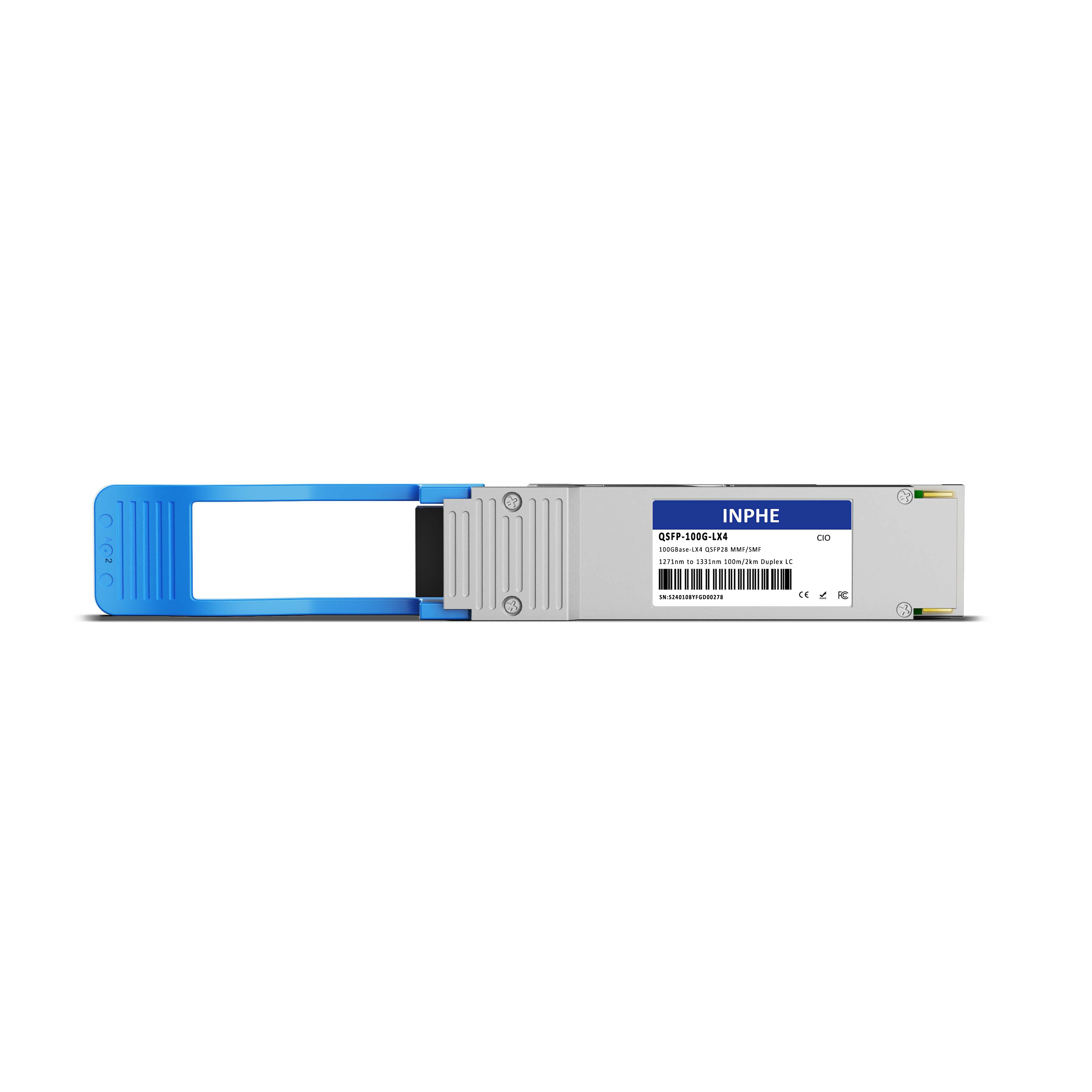 Cisco QSFP-100G-LX4 Compatible QSFP28 100G LX4 1271nm to 1331nm 100m/2km Duplex LC DDM/DOM Optics Transceiver