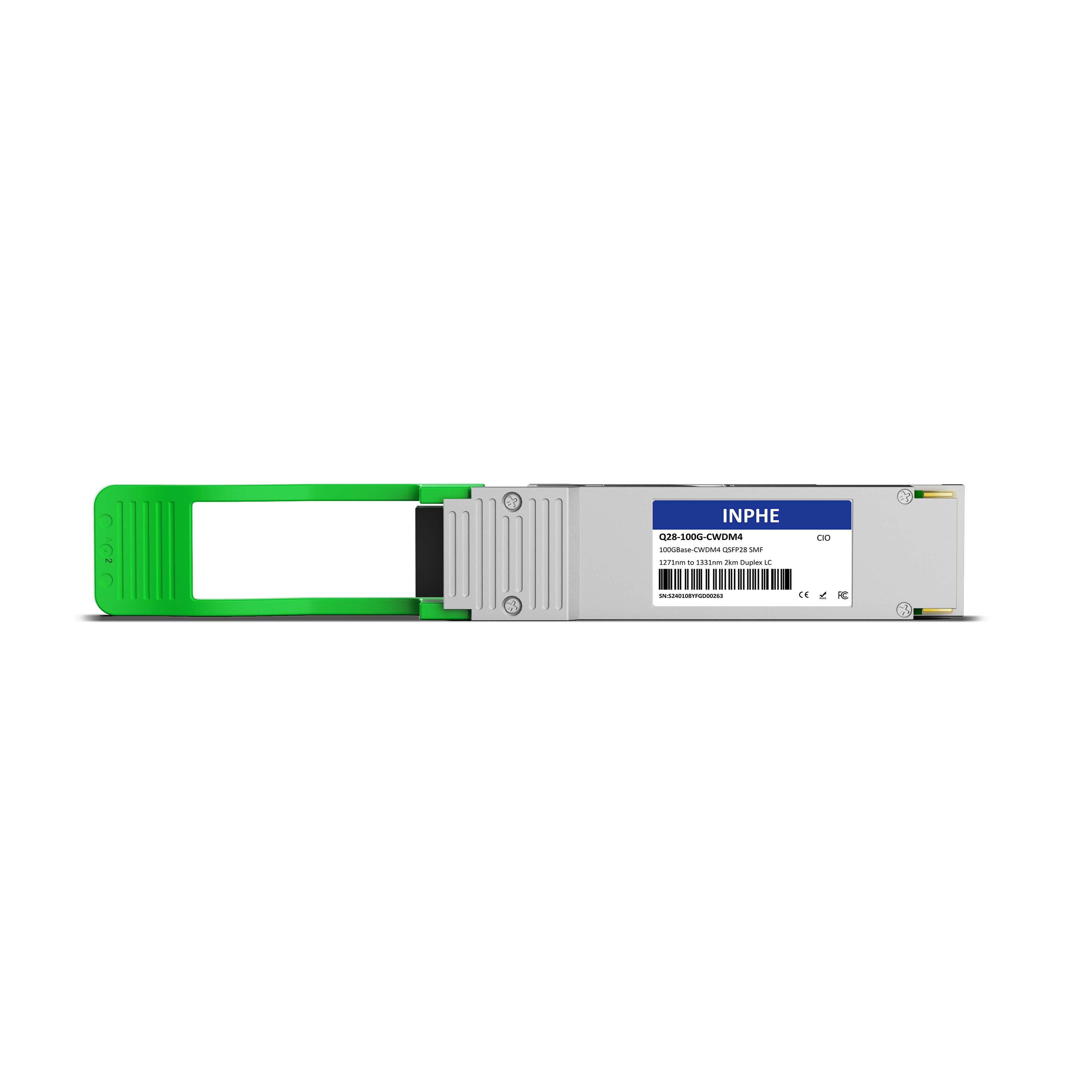 Juniper 740-061408 QSFP-100G-CWDM-T2 Compatible QSFP28 100G CWDM4 1271/1291/1311/1331nm 2km SMF Duplex LC DDM/DOM Optics Transceiver