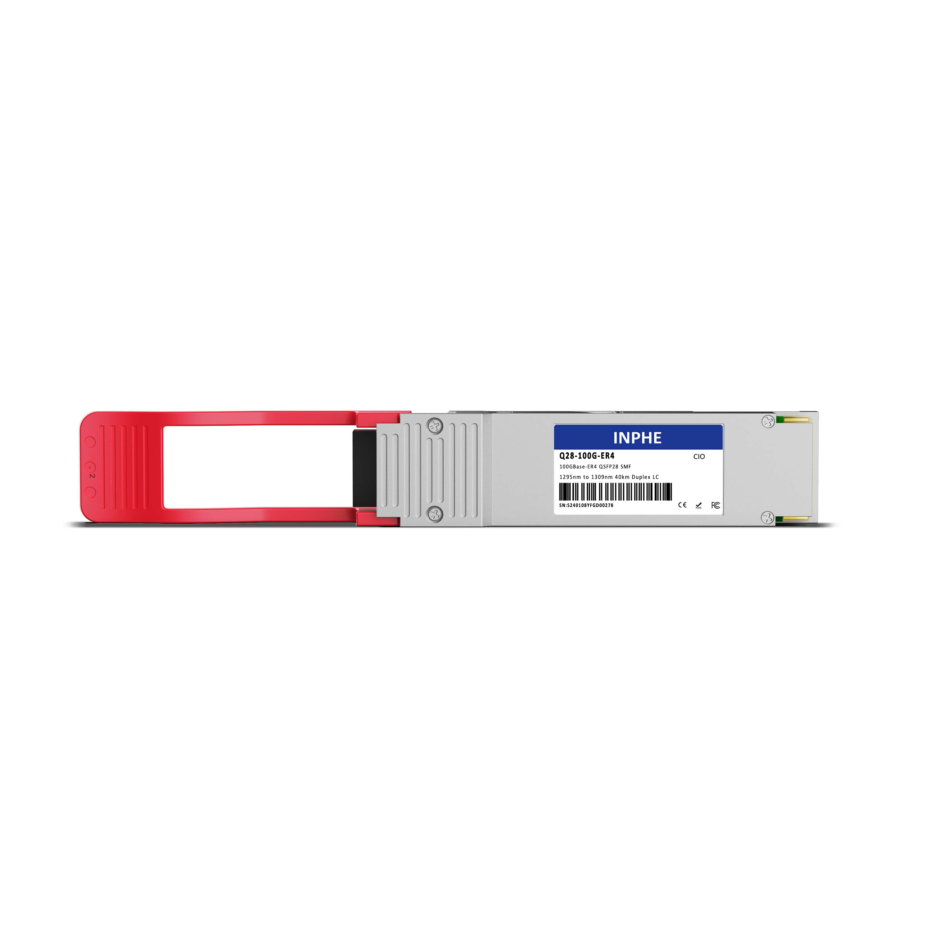 Cisco QSFP-100G-ER4L-S Compatible QSFP28 100GBASE ER4 1295/1300/1304/1309nm 40km SMF Duplex LC With Dual CDR DDM/DOM Optics Transceiver