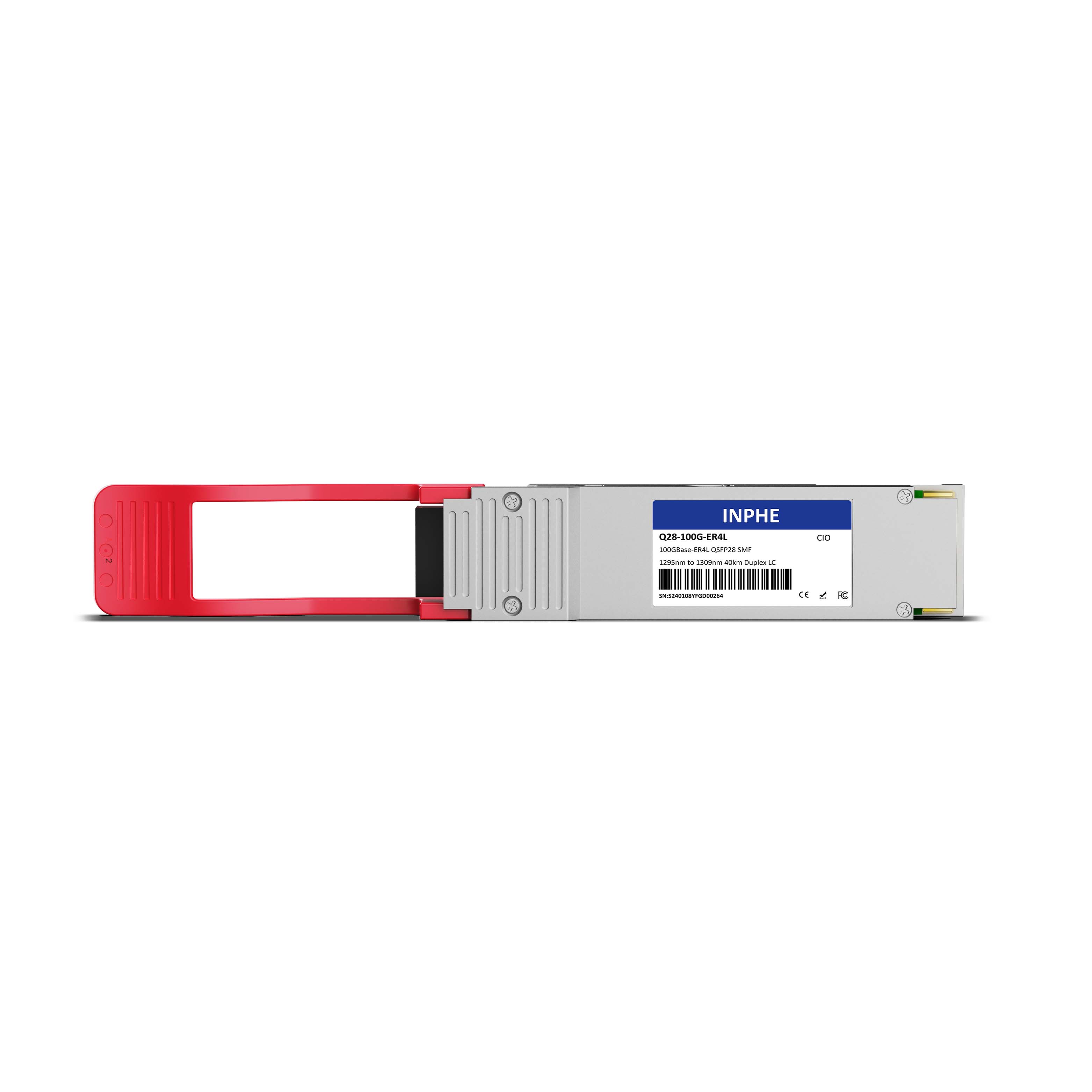 Juniper 740-071175 QSFP-100G-ER4L Compatible QSFP28 100G ER4L 1295/1300/1304/1309nm 40km SMF Duplex LC DDM/DOM Optics Transceiver