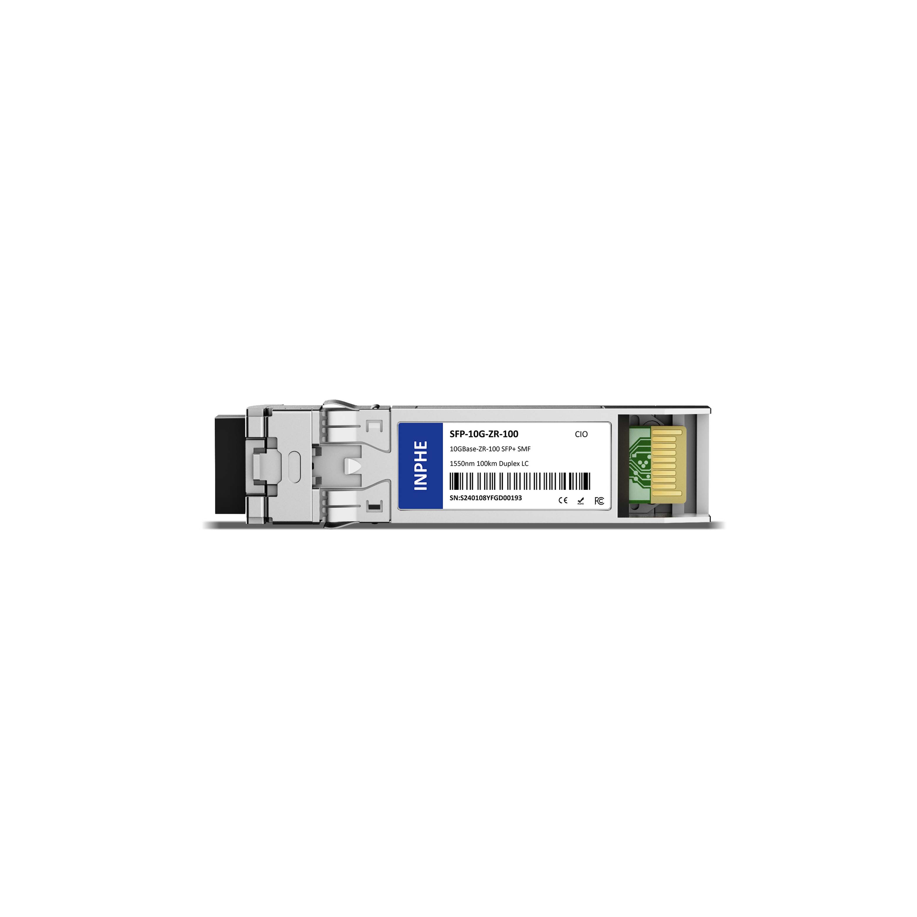 Cisco SFP-10G-ZR-S Compatible SFP+ 10G ZR 1550nm 100km SMF Duplex LC DDM/DOM Optics Transceiver