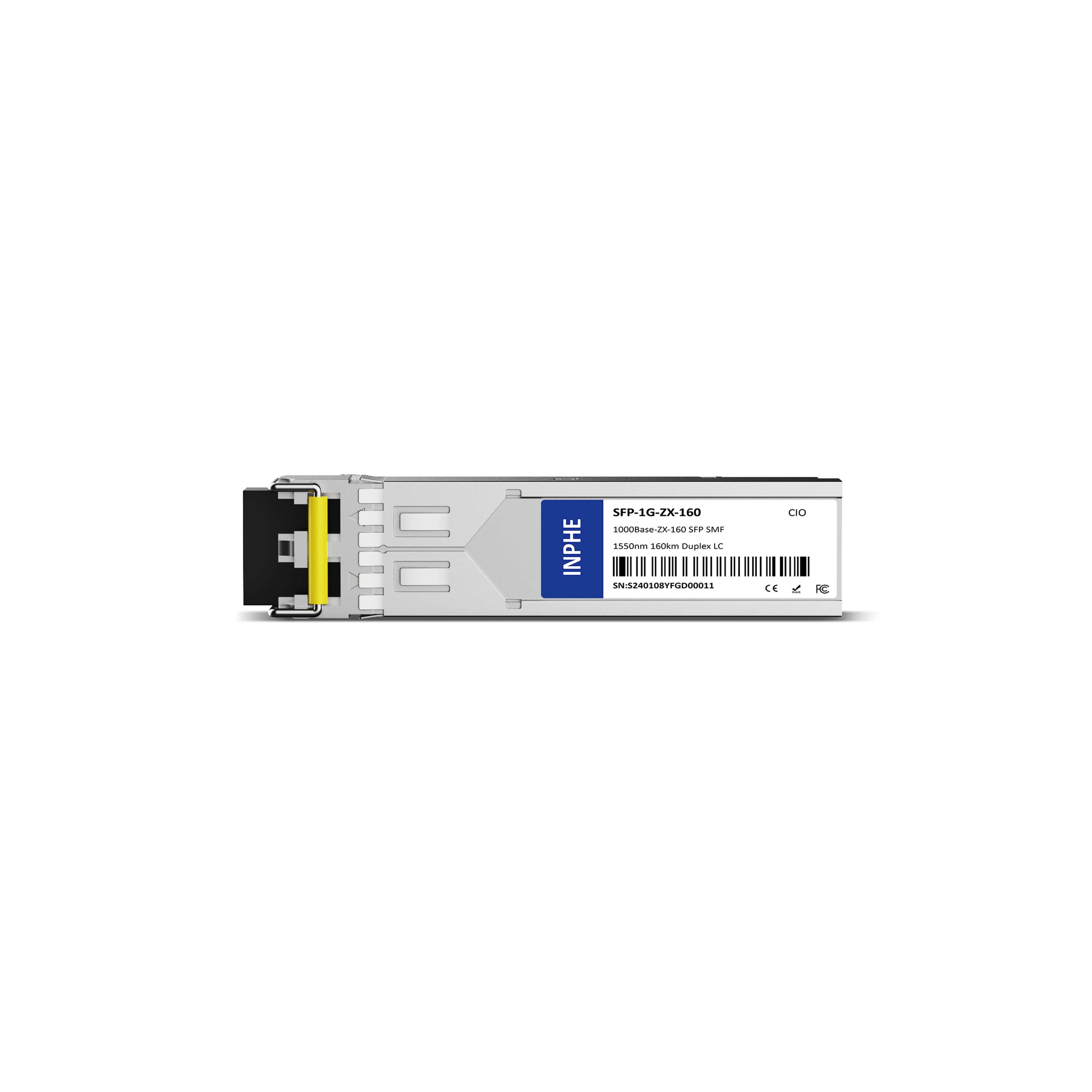 MRV 11678 Compatible SFP 1.25GBASE ZX 1550nm 160km SMF Duplex LC DDM/DOM Optics Transceiver