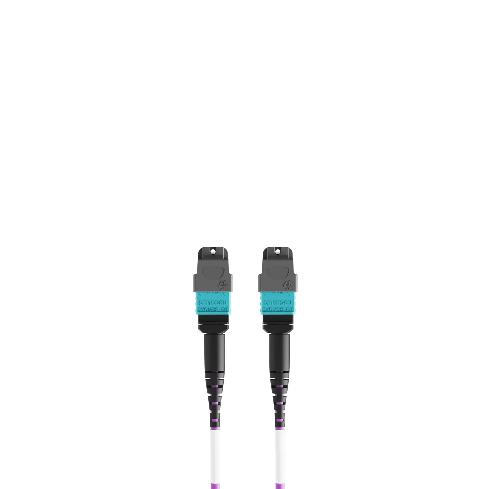 15m 49ft MTP Jumper 16 Fibers MTP-16 APC Female to MTP-16 APC Female Multimode OM4 Plenum OFNP 0.35dB Max 3.0mm Magenta