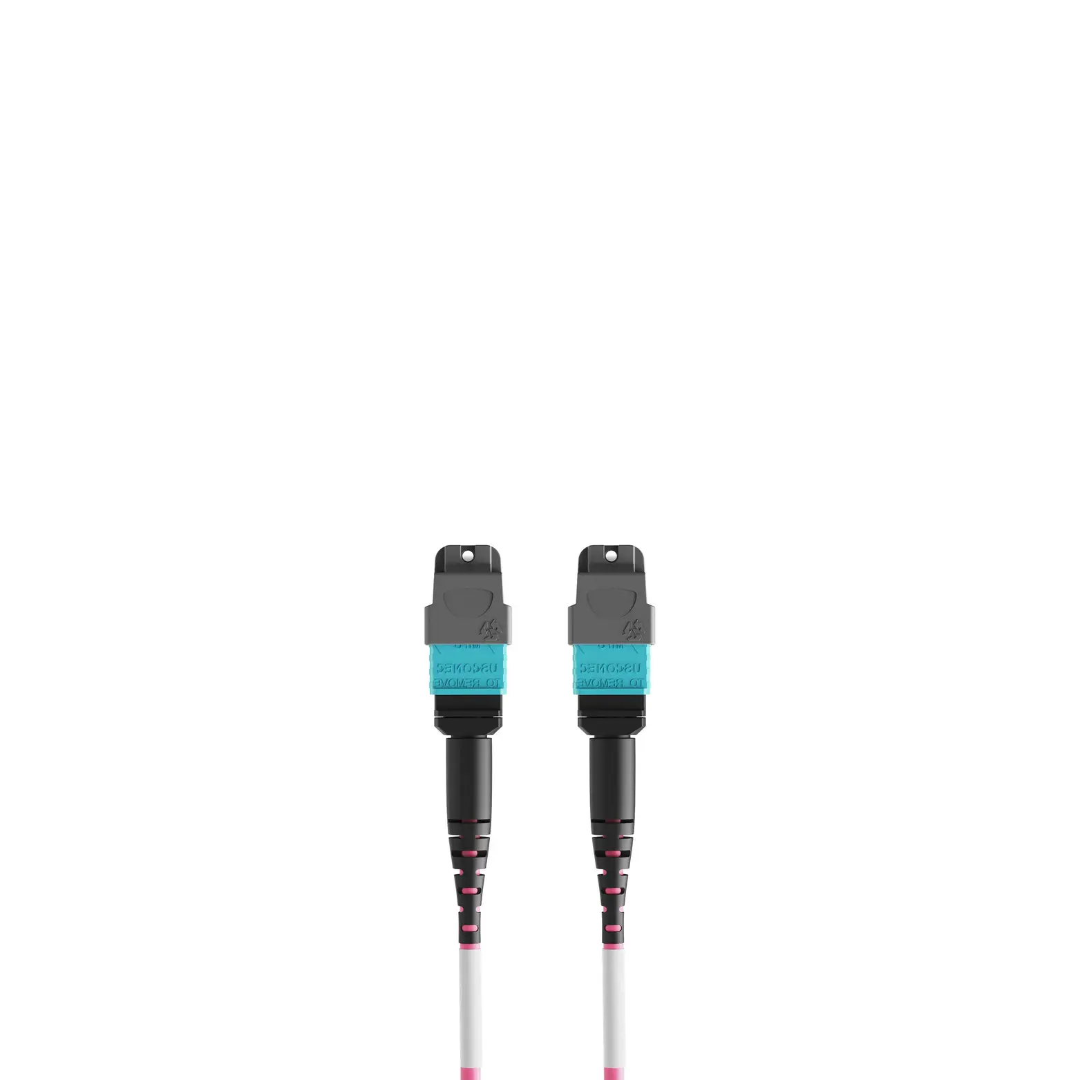 20m 66ft MTP Jumper 8 Fibers MTP-12 APC Female to MTP-12 APC Female Multimode OM4 Plenum OFNP 0.35dB Max Type B 3.0mm Magenta
