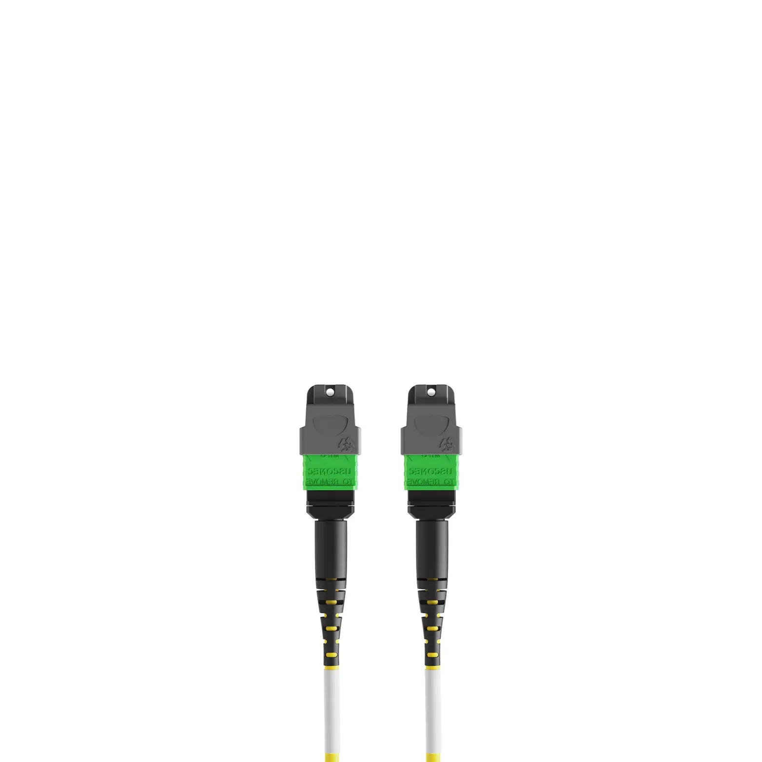 15m 49ft MTP Jumper 12 Fibers MTP-12 APC Female to MTP-12 APC Female Singlemode OS2 Plenum OFNP 0.35dB Max Type B 3.0mm Yellow