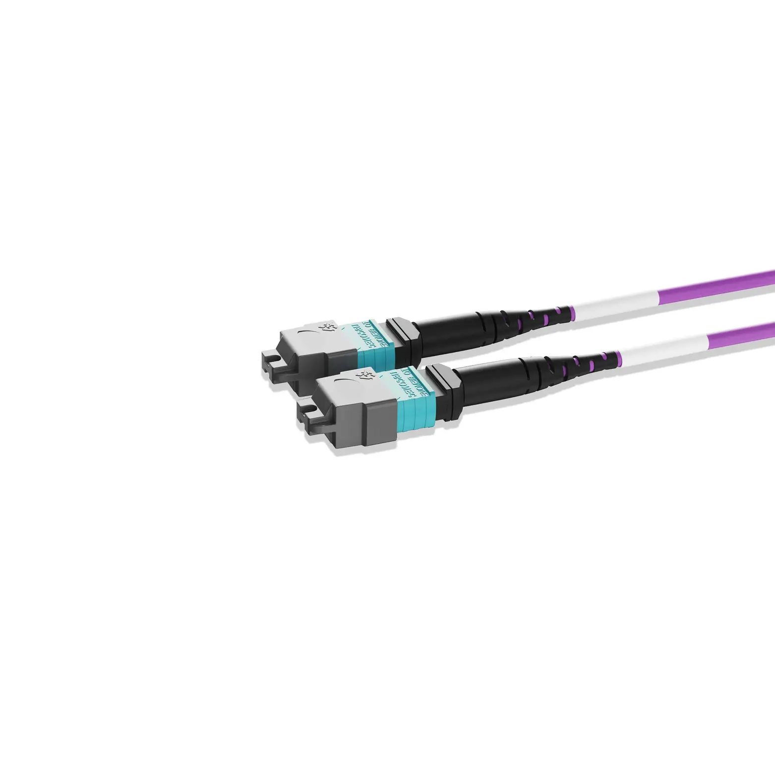 2m 7ft MTP Jumper 16 Fibers MTP-16 APC Female to MTP-16 APC Female Multimode OM4 Plenum OFNP 0.35dB Max 3.0mm Magenta