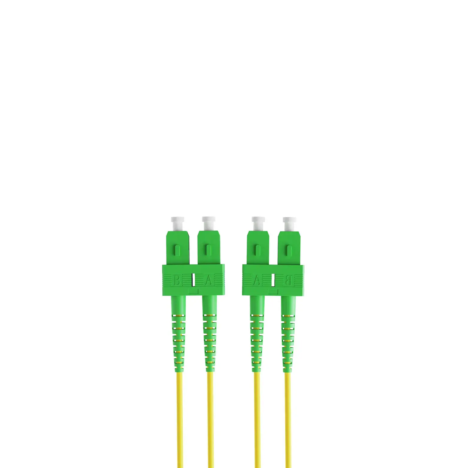 3m 10ft Fiber Patch Cable 2 Fibers SC APC Duplex to SC APC Duplex Singlemode OS2 Riser OFNR 2.0mm Yellow
