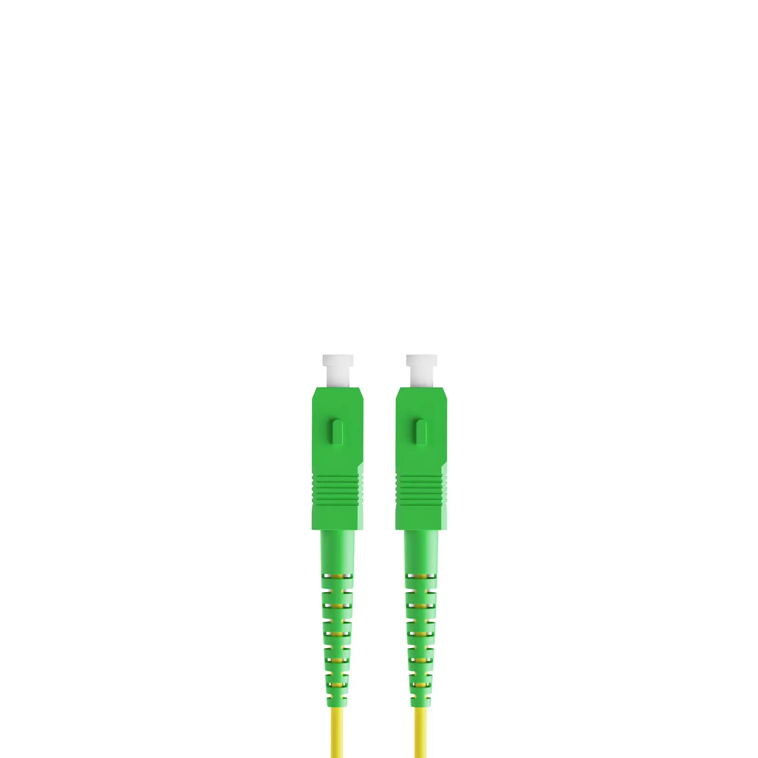 1m 3ft Fiber Patch Cable 1 Fiber SC APC Simplex to SC APC Simplex Singlemode OS2 Riser OFNR 2.0mm Yellow