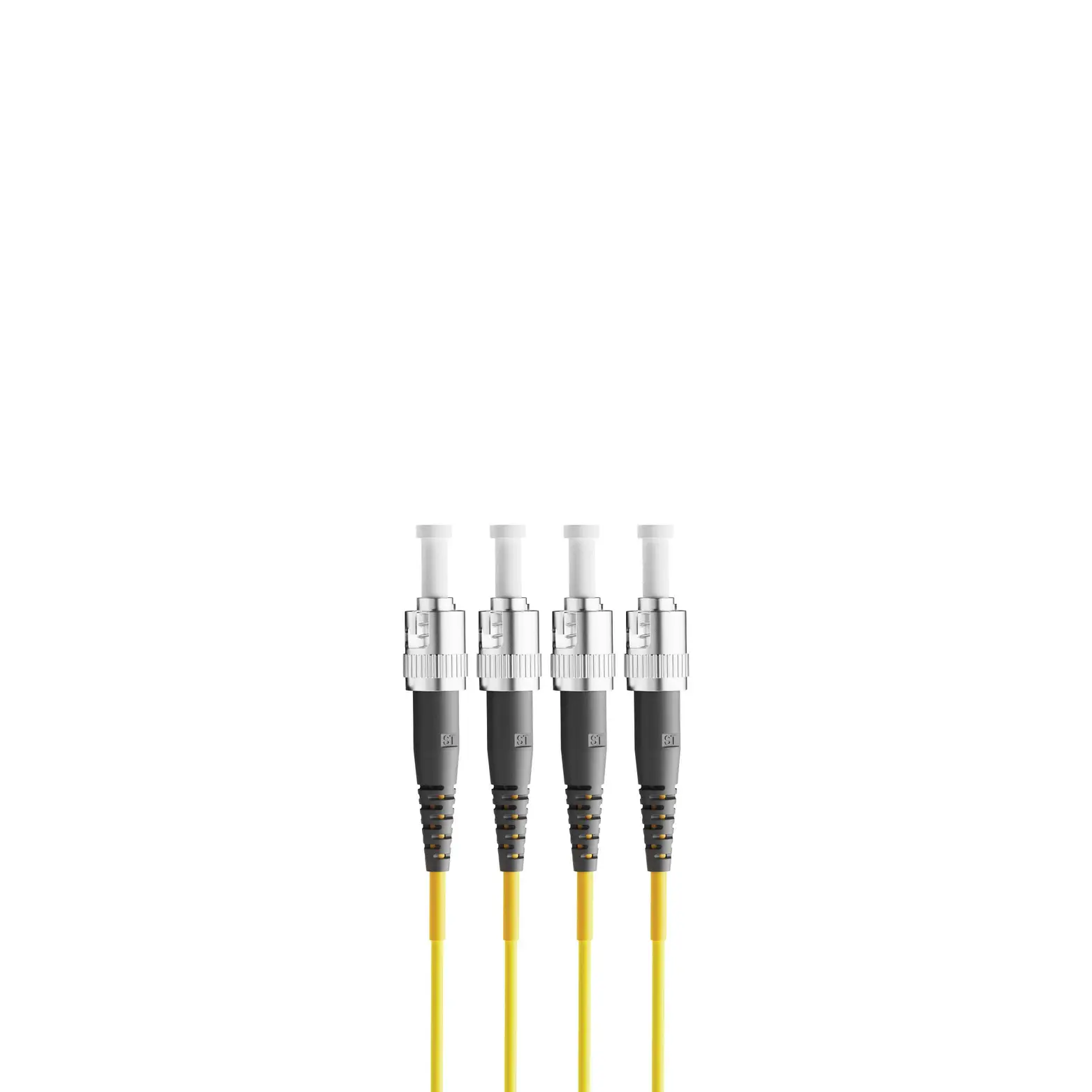 50m 164ft Fiber Patch Cable 2 Fibers ST UPC Duplex to ST UPC Duplex Singlemode OS2 Riser OFNR 2.0mm Yellow
