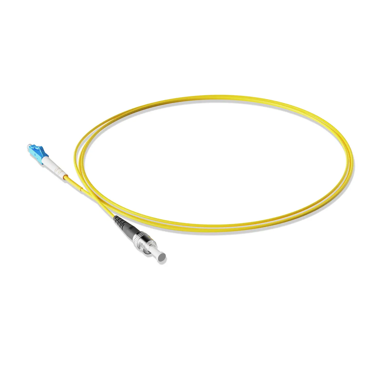 10m 33ft Fiber Patch Cable 1 Fiber LC UPC Simplex to ST UPC Simplex Singlemode OS2 Riser OFNR 2.0mm Yellow