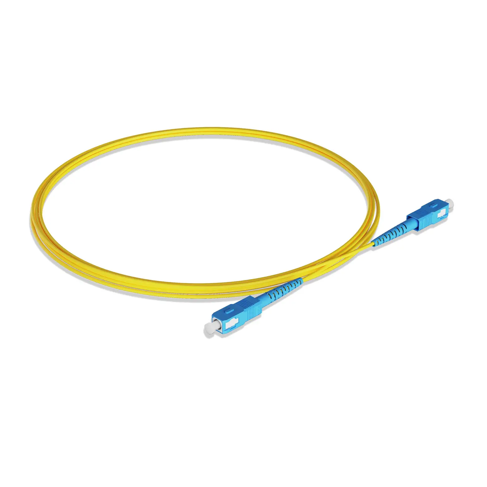 12m 39ft Fiber Patch Cable 1 Fiber SC UPC Simplex to SC UPC Simplex Singlemode OS2 Riser OFNR 2.0mm Yellow
