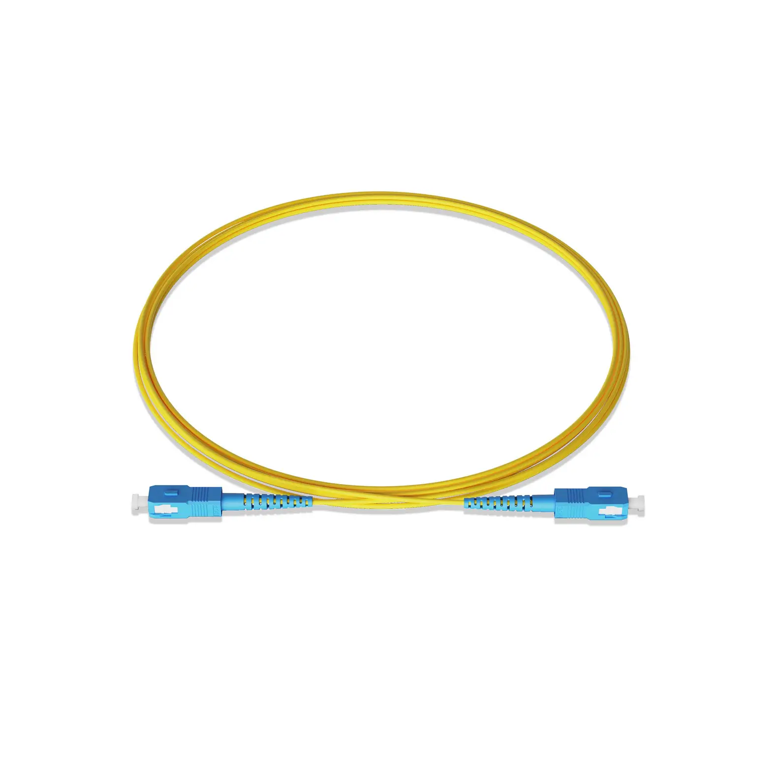 20m 66ft Fiber Patch Cable 1 Fiber SC UPC Simplex to SC UPC Simplex Singlemode OS2 Riser OFNR 2.0mm Yellow