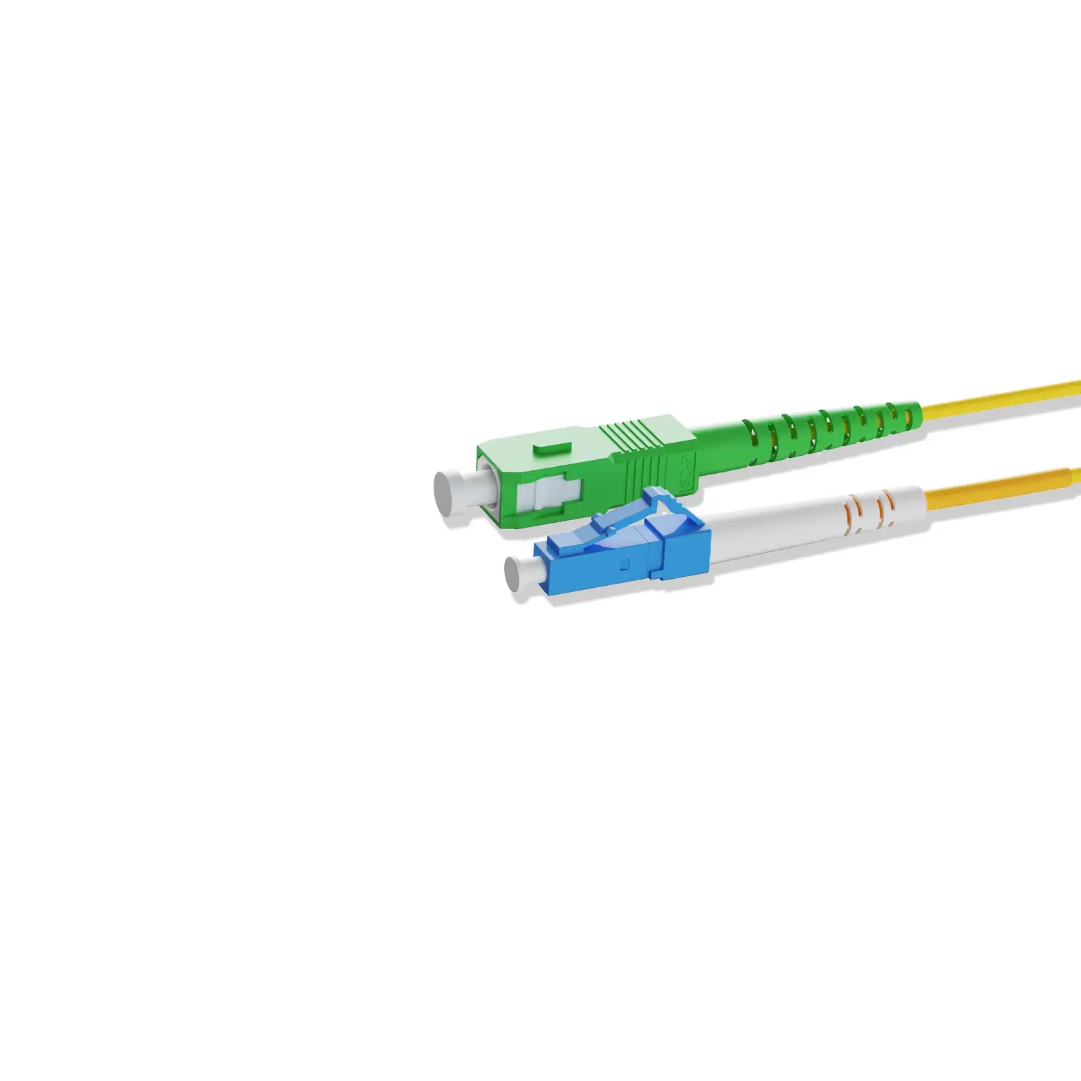 25m 82ft Fiber Patch Cable 1 Fiber LC UPC Simplex to SC APC Simplex Singlemode OS2 Riser OFNR 2.0mm Yellow