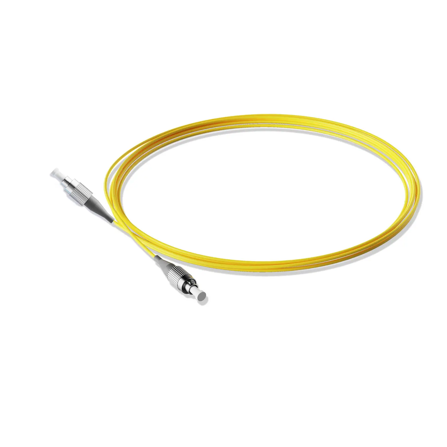 0.5m 1.6ft Fiber Patch Cable 1 Fiber FC UPC Simplex to FC UPC Simplex Singlemode OS2 Riser OFNR 2.0mm Yellow