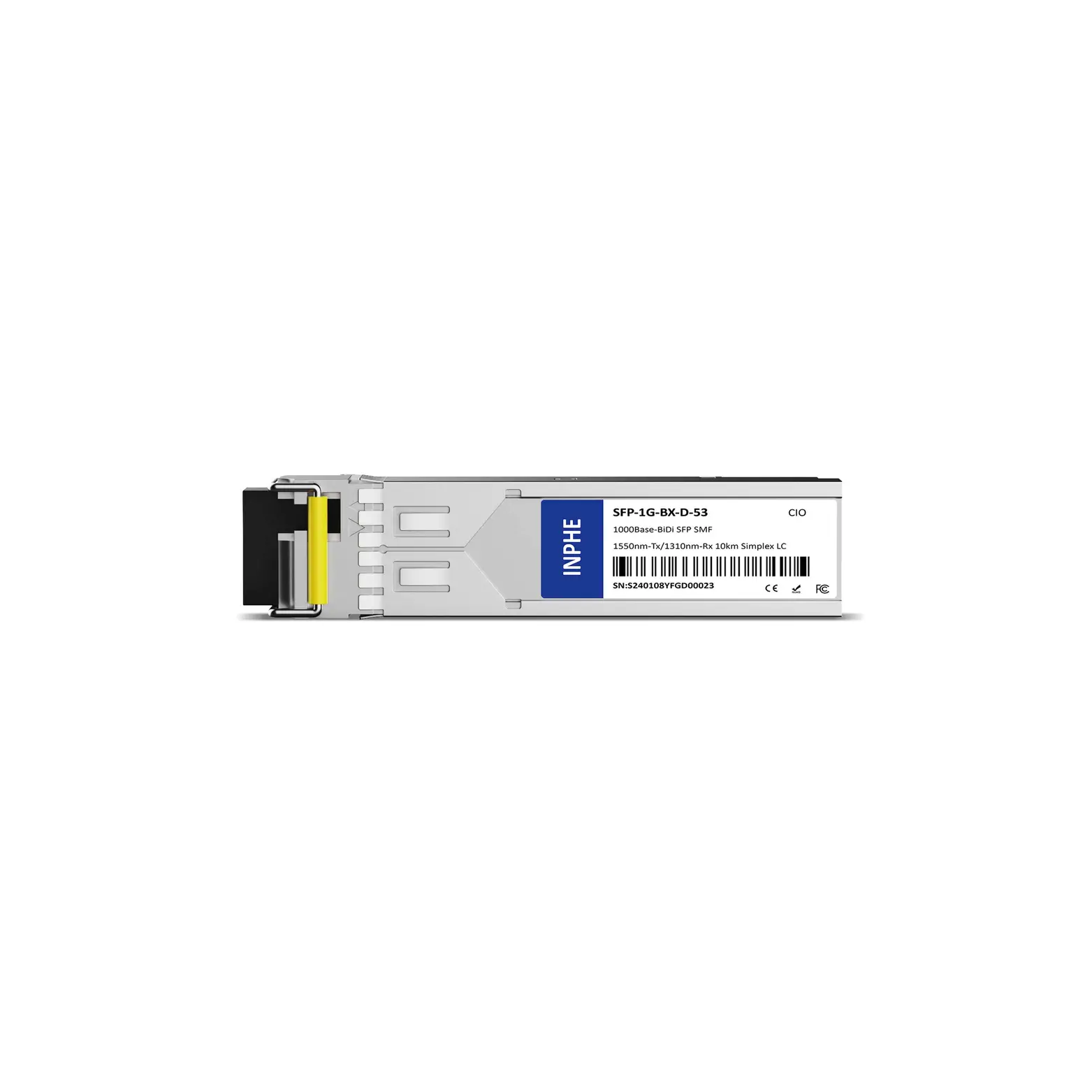 Brocade / Ruckus E1MG-BXD Compatible SFP 1.25GBASE BiDi 1550nm-Tx/1310nm-Rx 10km SMF Simplex LC DDM/DOM Optics Transceiver