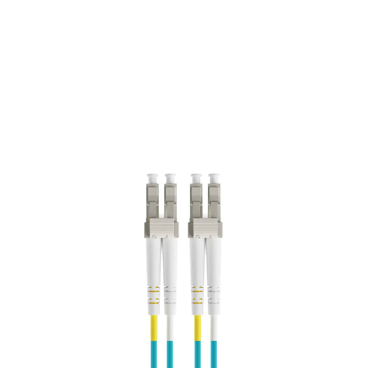 3m 10ft Fiber Patch Cable 2 Fibers LC UPC Duplex to LC UPC Duplex Multimode OM4 Riser OFNR 2.0mm Aqua