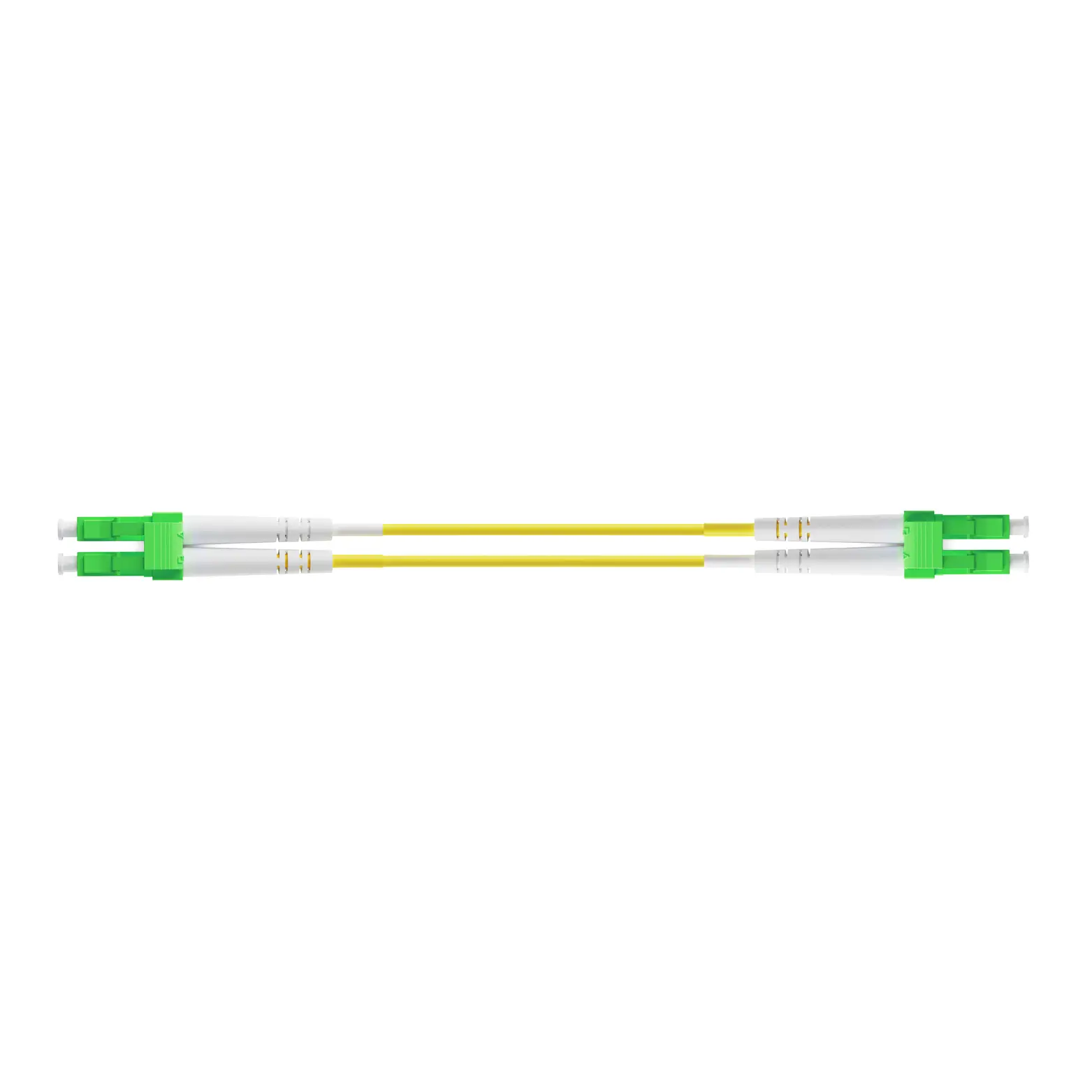 15m 49ft Fiber Patch Cable 2 Fibers LC APC Duplex to LC APC Duplex Singlemode OS2 Riser OFNR 2.0mm Yellow
