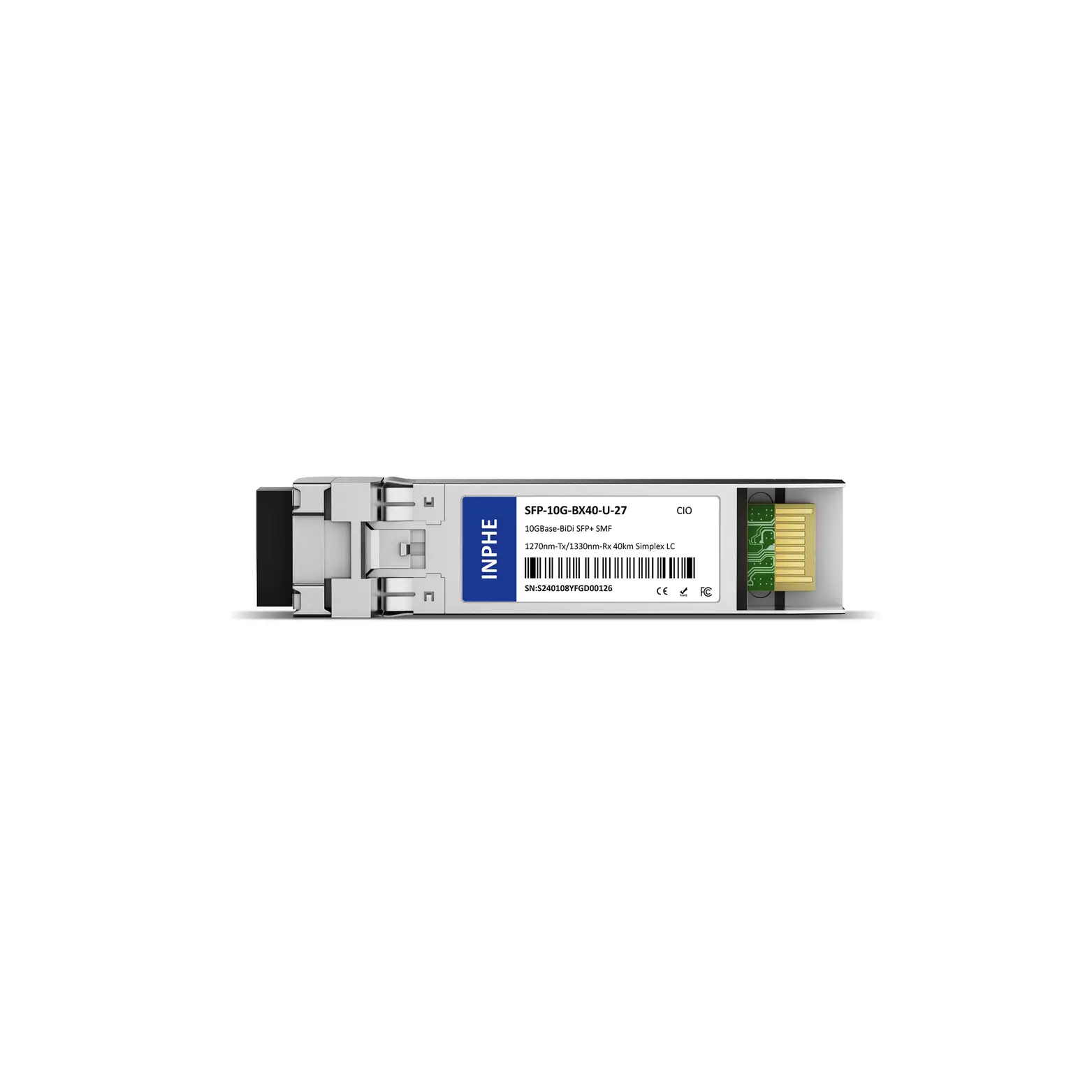 Arista SFP-10G-ERLBD-U Compatible SFP+ 10G BiDi 1270nm-Tx/1330nm-Rx 40km SMF Simplex LC DDM/DOM Optics Transceiver