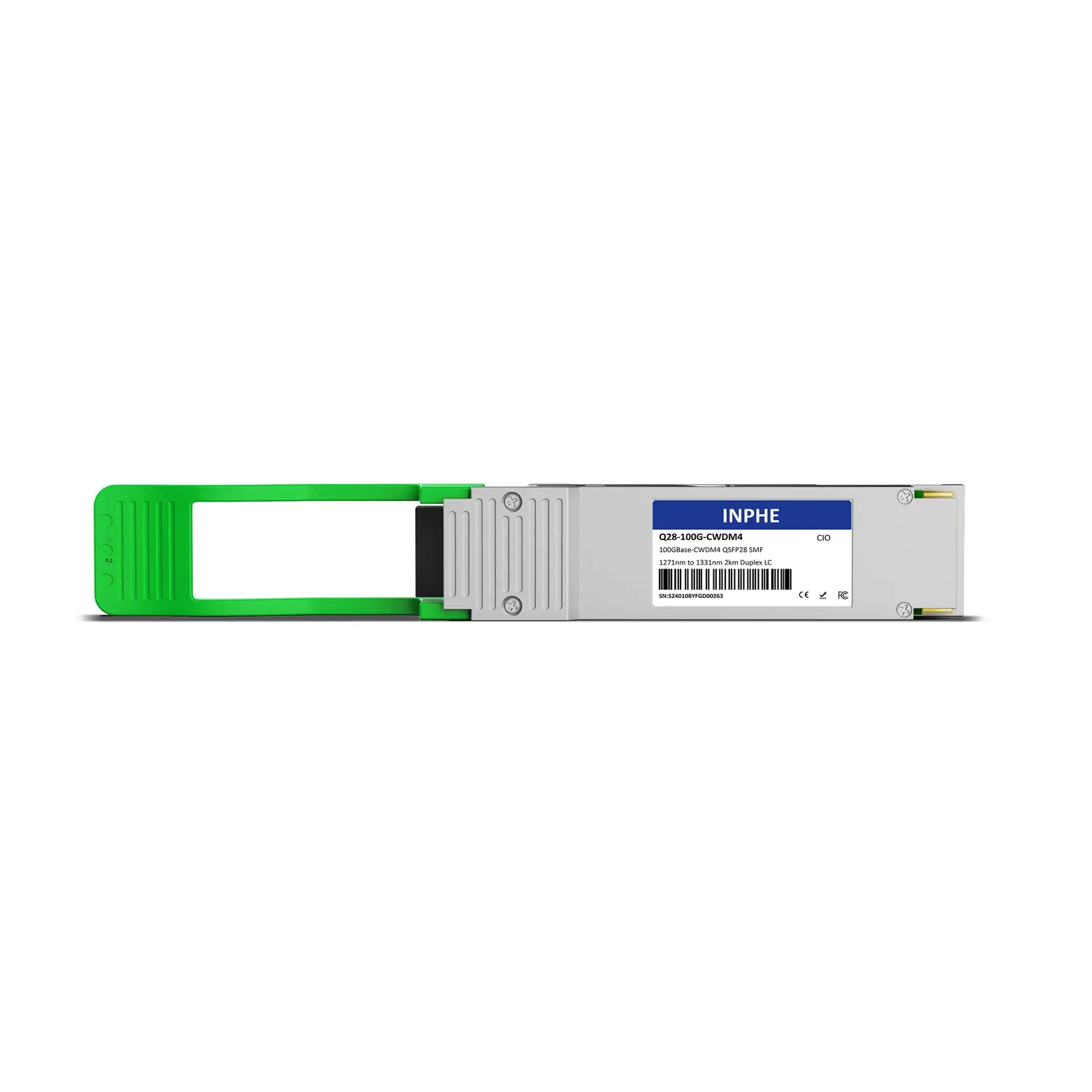 Juniper 740-061408 QSFP-100G-CWDM-T2 Compatible QSFP28 100G CWDM4 1271/1291/1311/1331nm 2km SMF Duplex LC DDM/DOM Optics Transceiver