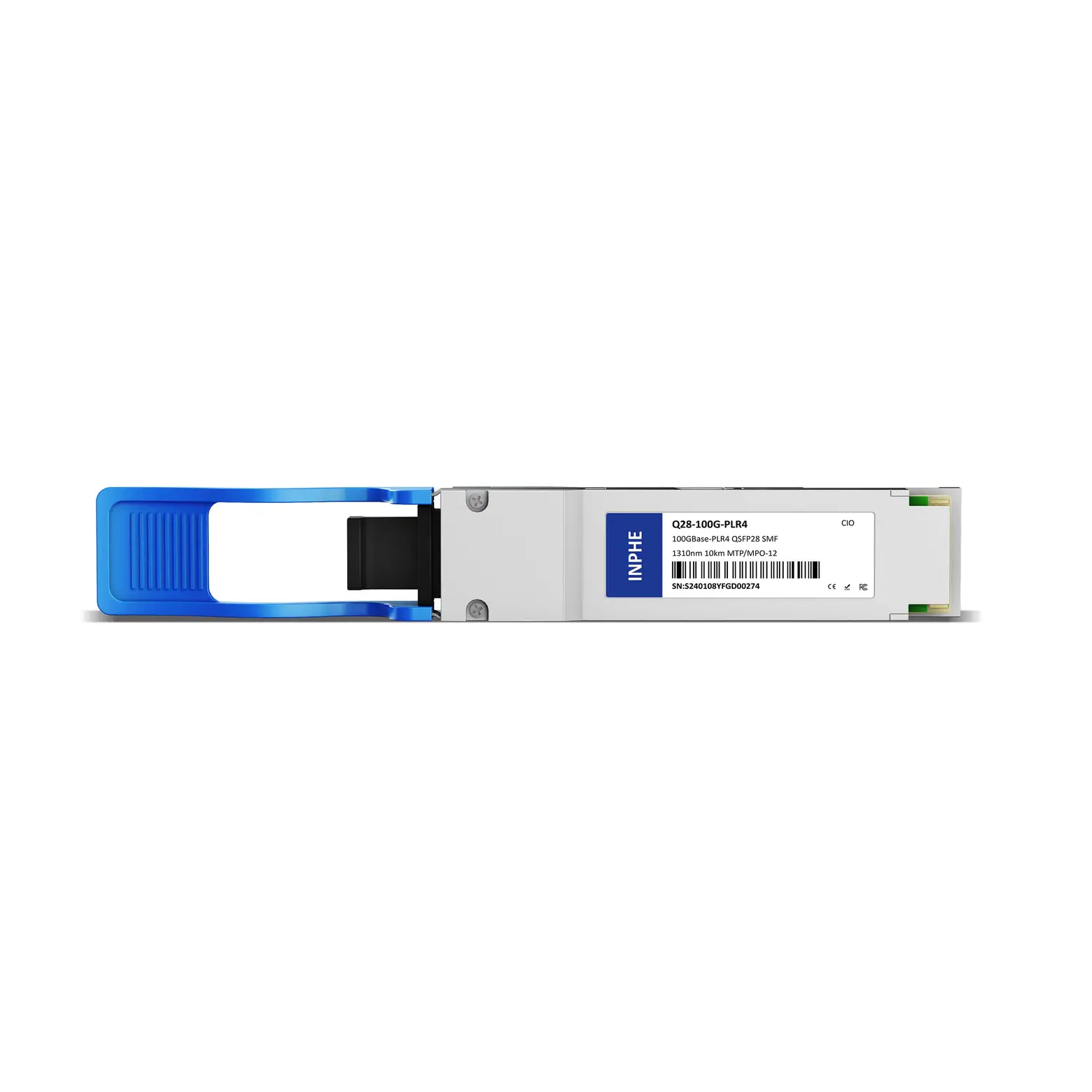 Cisco Compatible QSFP28 100GBASE PLR4 1310nm 10km SMF MPO/MTP-12 DDM/DOM Optics Transceiver, Support 4x25G LR