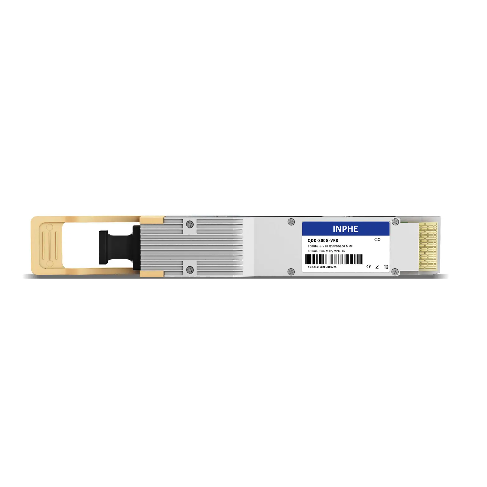 Cisco Compatible QSFP-DD800 800GBASE SR8(VR8) 850nm 50m MMF MPO/MTP-16 DDM/DOM Optics Transceiver