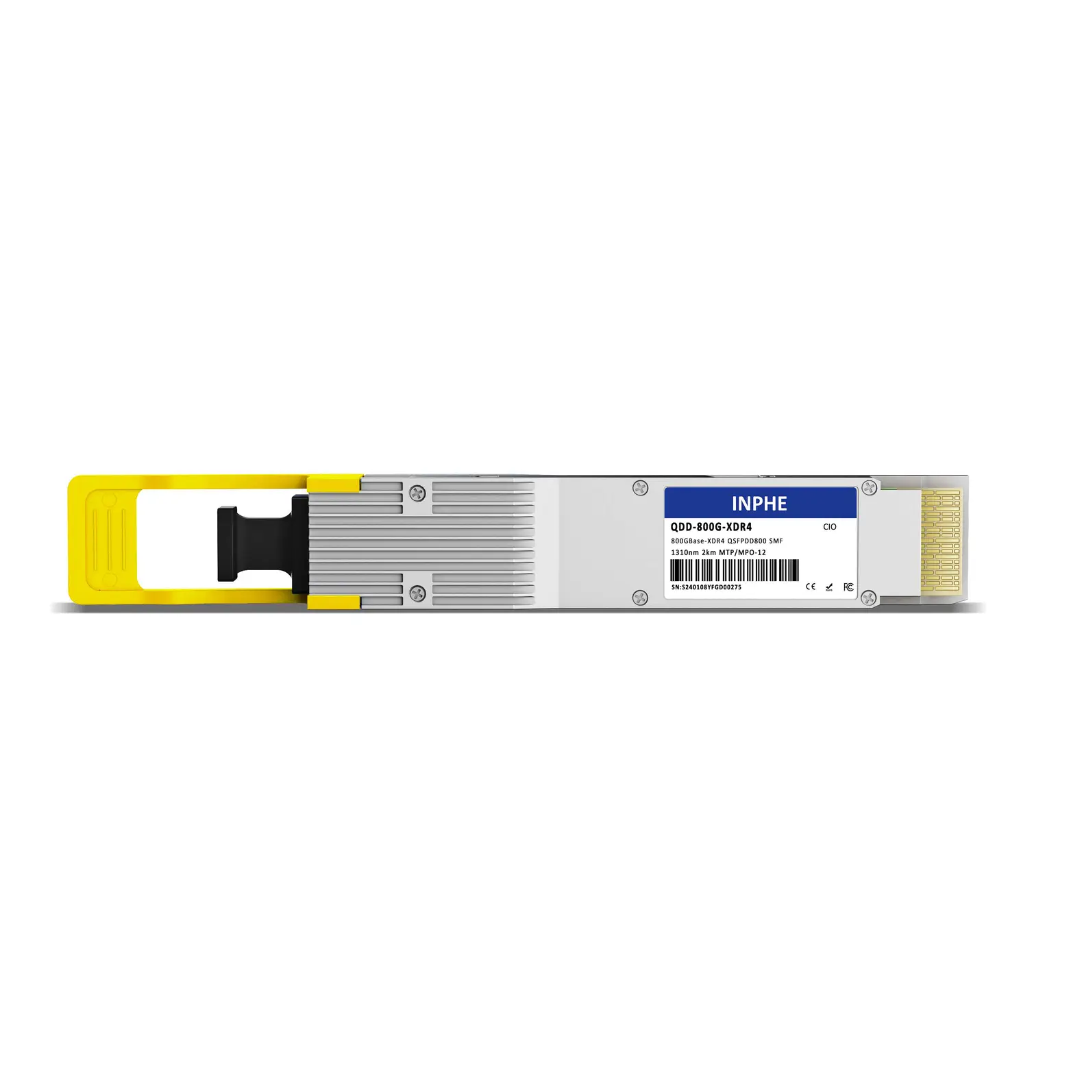 Cisco Compatible QSFP-DD800 800GBASE XDR4 1310nm 2km SMF MPO/MTP-12 DDM/DOM Optics Transceiver