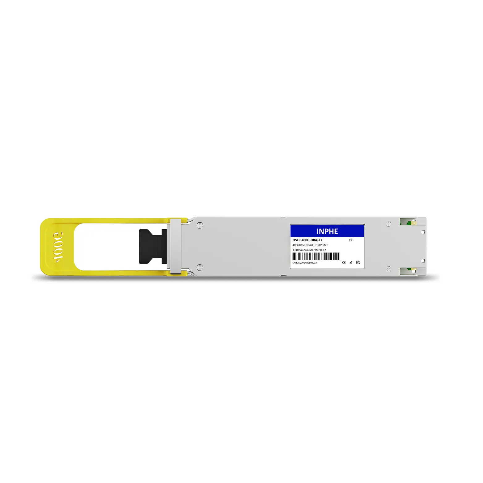 Cisco Compatible OSFP 400GBASE XDR4 1310nm 2km SMF MPO/MTP-12 DDM/DOM Optics Transceiver, Support 4x 100G FR1, Flat Top