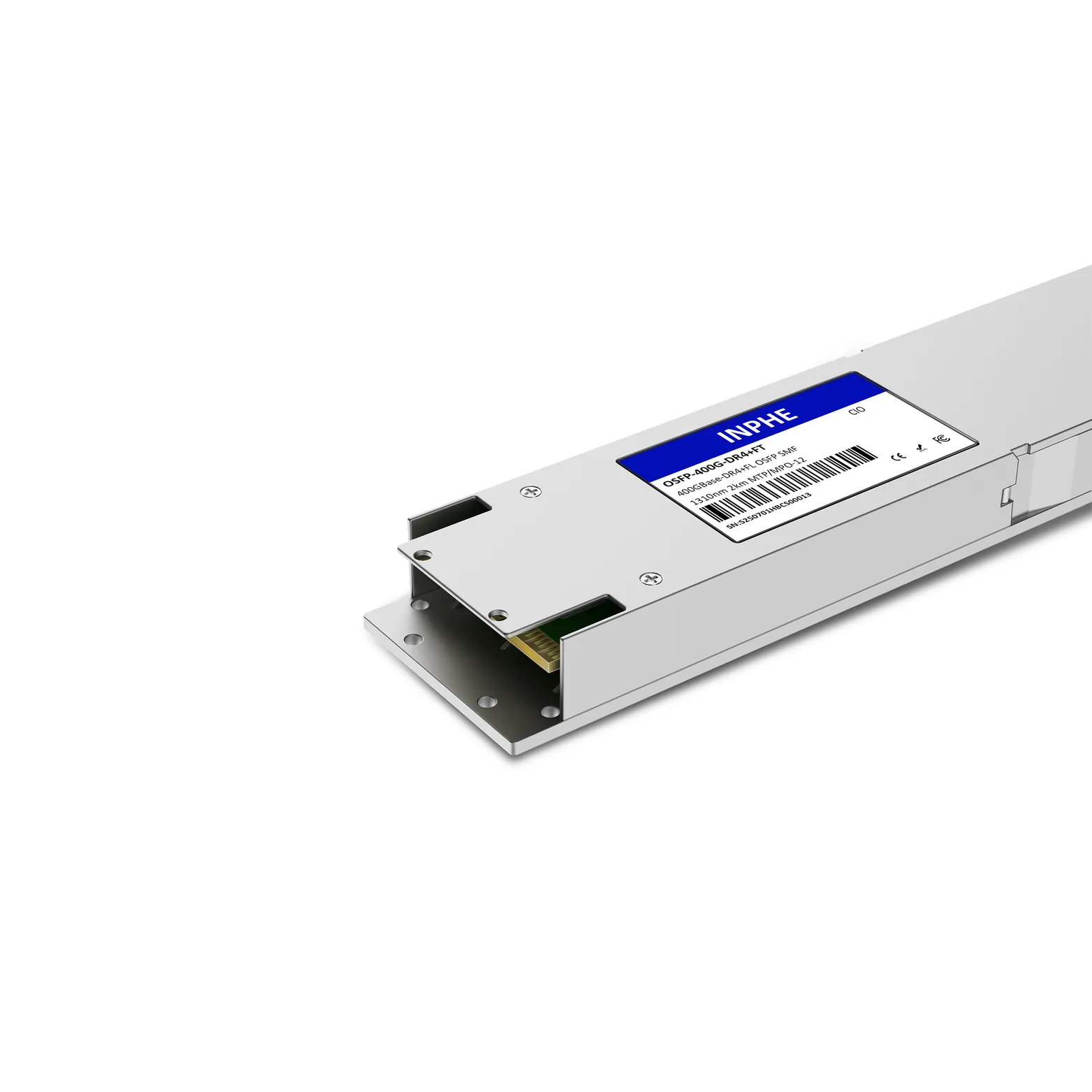Cisco Compatible OSFP 400GBASE XDR4 1310nm 2km SMF MPO/MTP-12 DDM/DOM Optics Transceiver, Support 4x 100G FR1, Flat Top