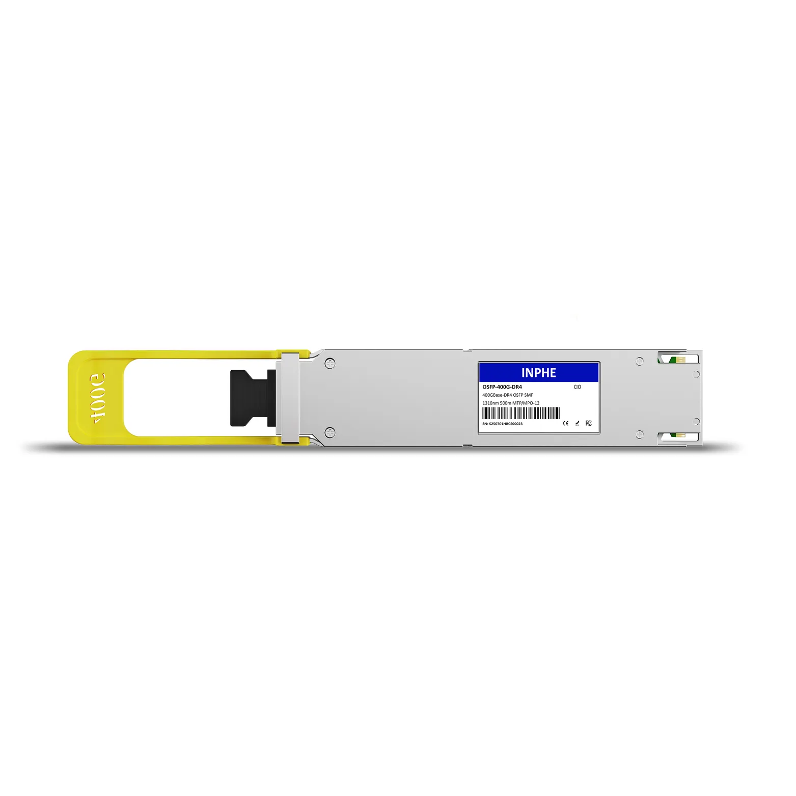 Cisco Compatible OSFP 400GBASE DR4 1310nm 500m SMF MPO/MTP-12 DDM/DOM Optics Transceiver, Support 4x 100G DR1, Finned Top, Silicon photonics