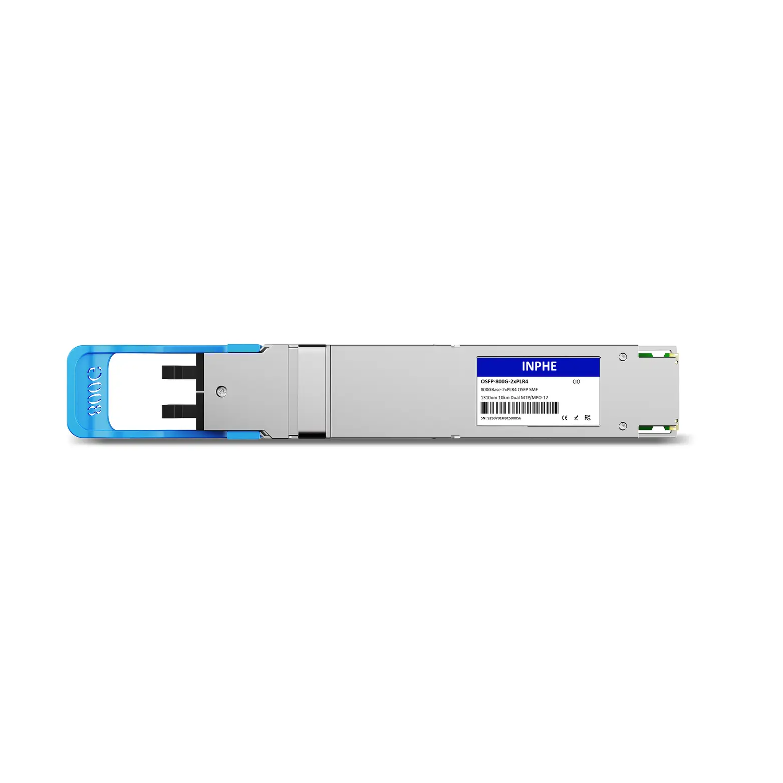 Cisco Compatible OSFP 800GBASE 2xPLR4 1310nm 10km SMF Dual MPO/MTP-12 With Dual CDR DDM/DOM Optics Transceiver, Support 2x400G PLR4, Finned Top