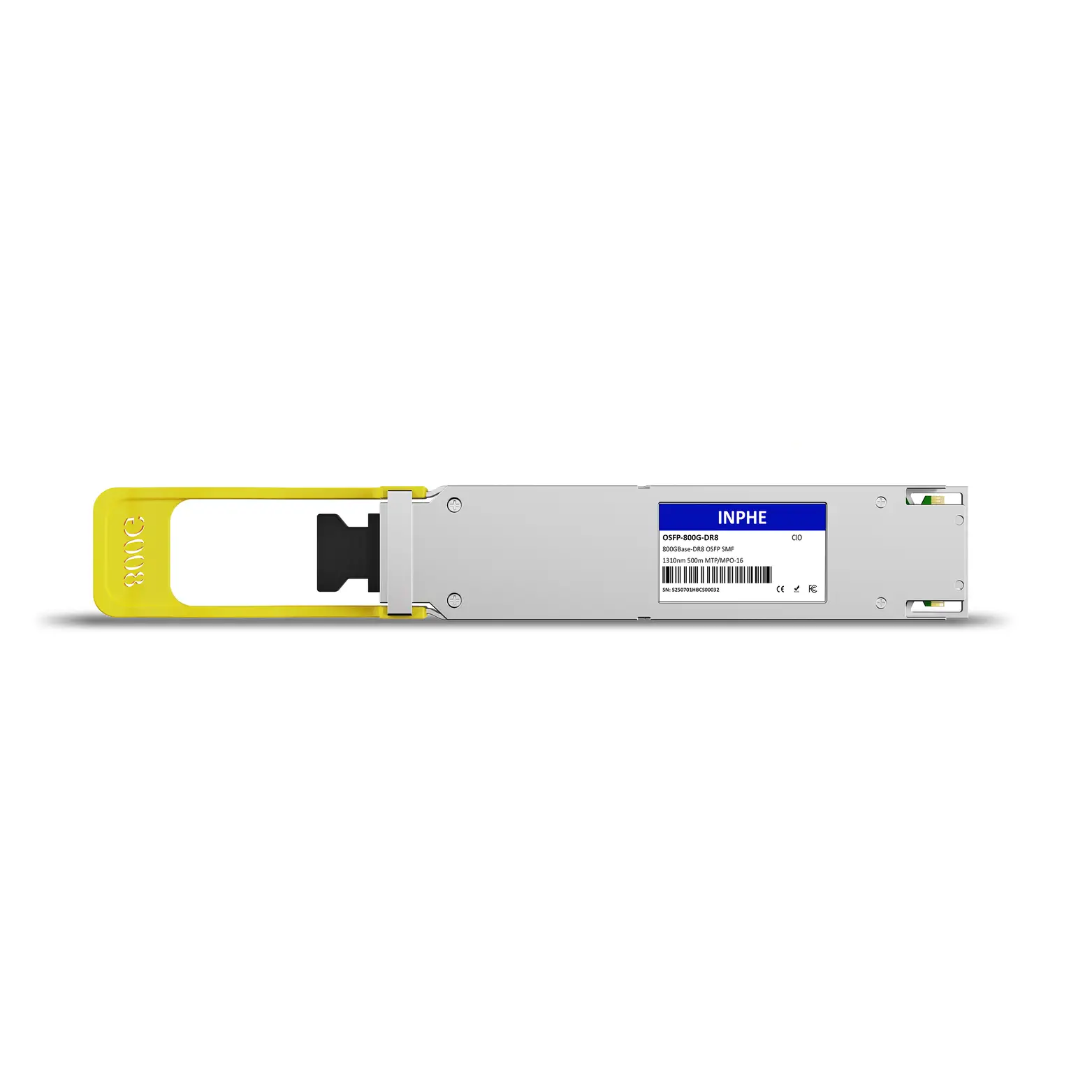 Cisco Compatible OSFP 800GBASE DR8 1310nm 500m SMF MPO/MTP-16 With Dual CDR DDM/DOM Optics Transceiver, Support 8x100G DR1, Finned Top