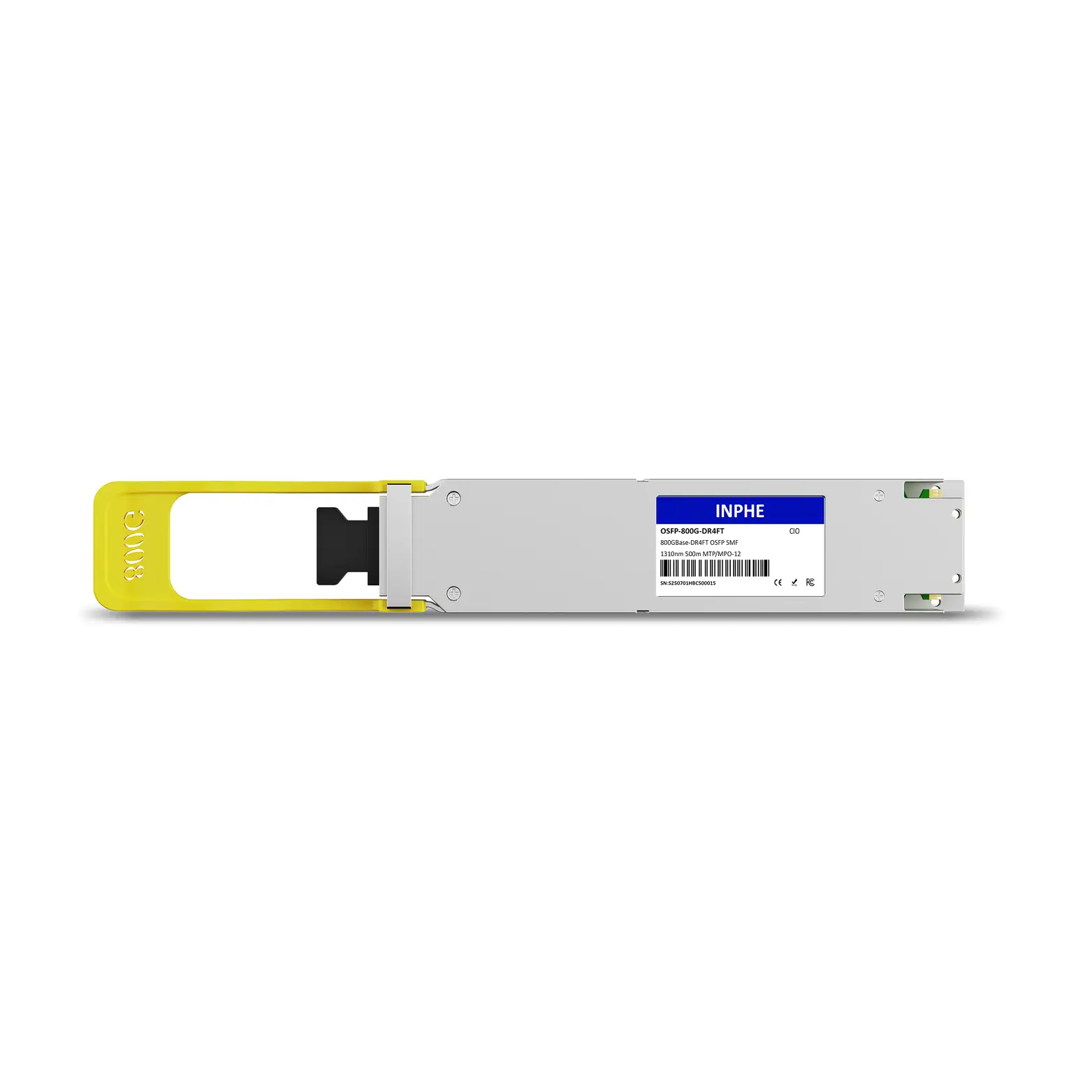 Cisco Compatible OSFP 800GBASE DR4 1310nm 500m SMF MPO/MTP-12 DDM/DOM Optics Transceiver, Flat Top