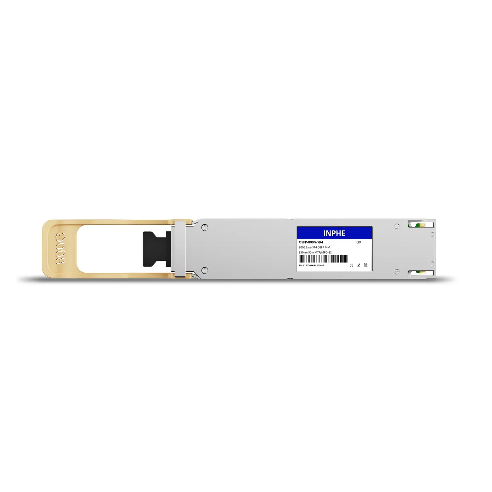 Cisco Compatible OSFP 800GBASE SR4(VR4) 850nm 50m MMF MPO/MTP-12 DDM/DOM Optics Transceiver, Finned Top